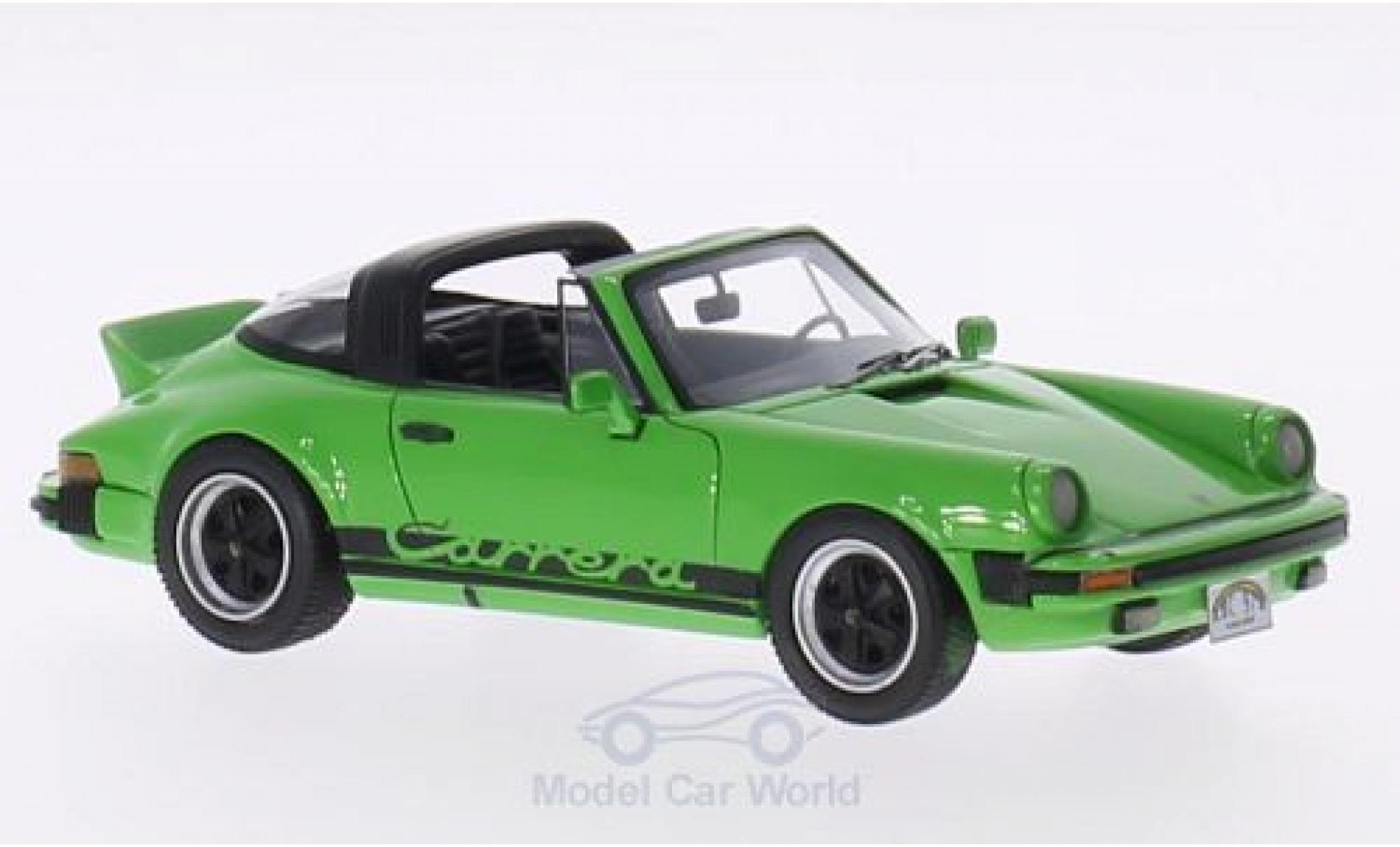 Porsche 930 Targa 1/43 Neo 911 Carrera Targa groen/Dekor 1985 US-Version modelauto