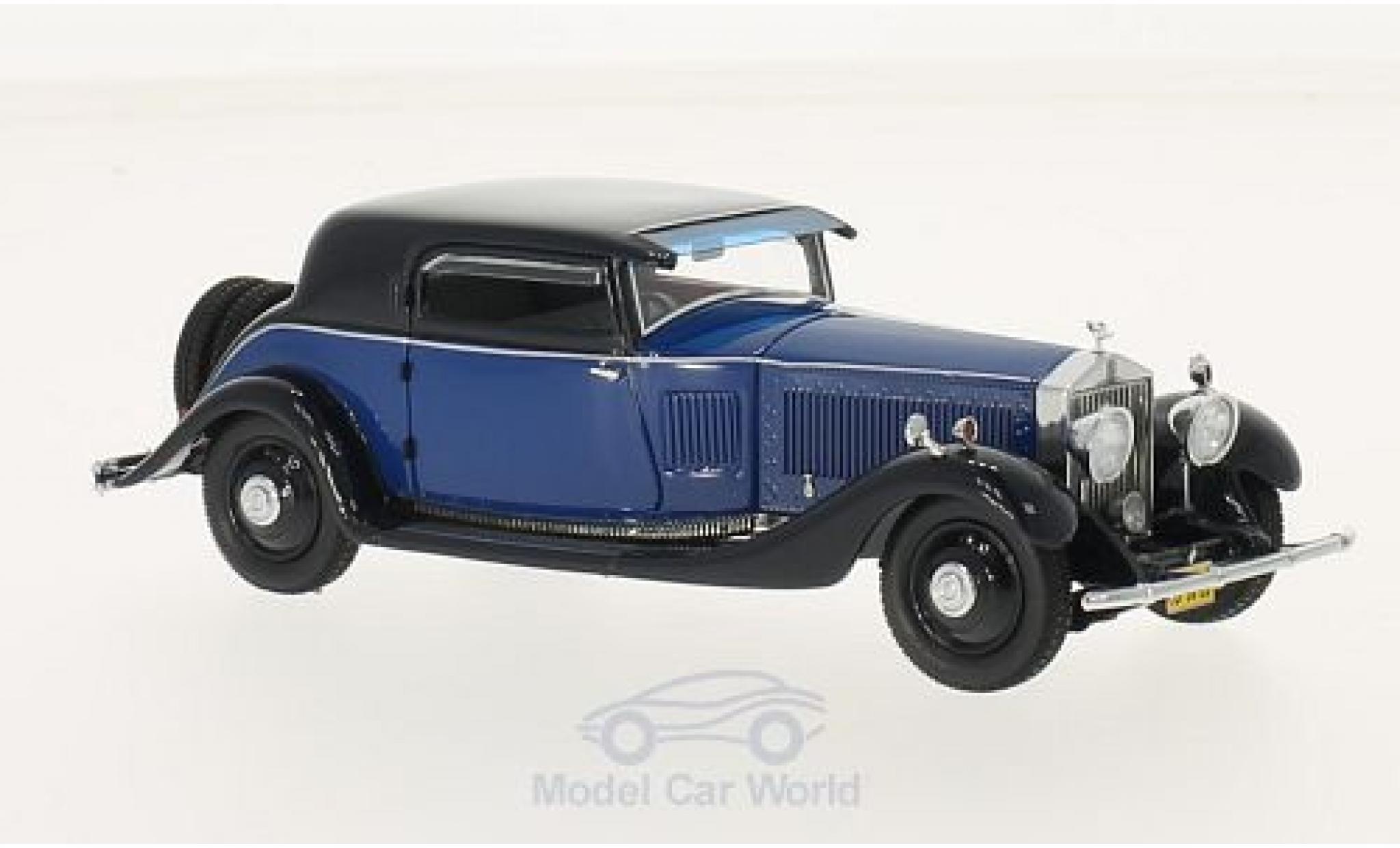 Rolls Royce Phantom 1/43 Neo II Continental Windovers Coupe blauw/blauw 1932 modelauto