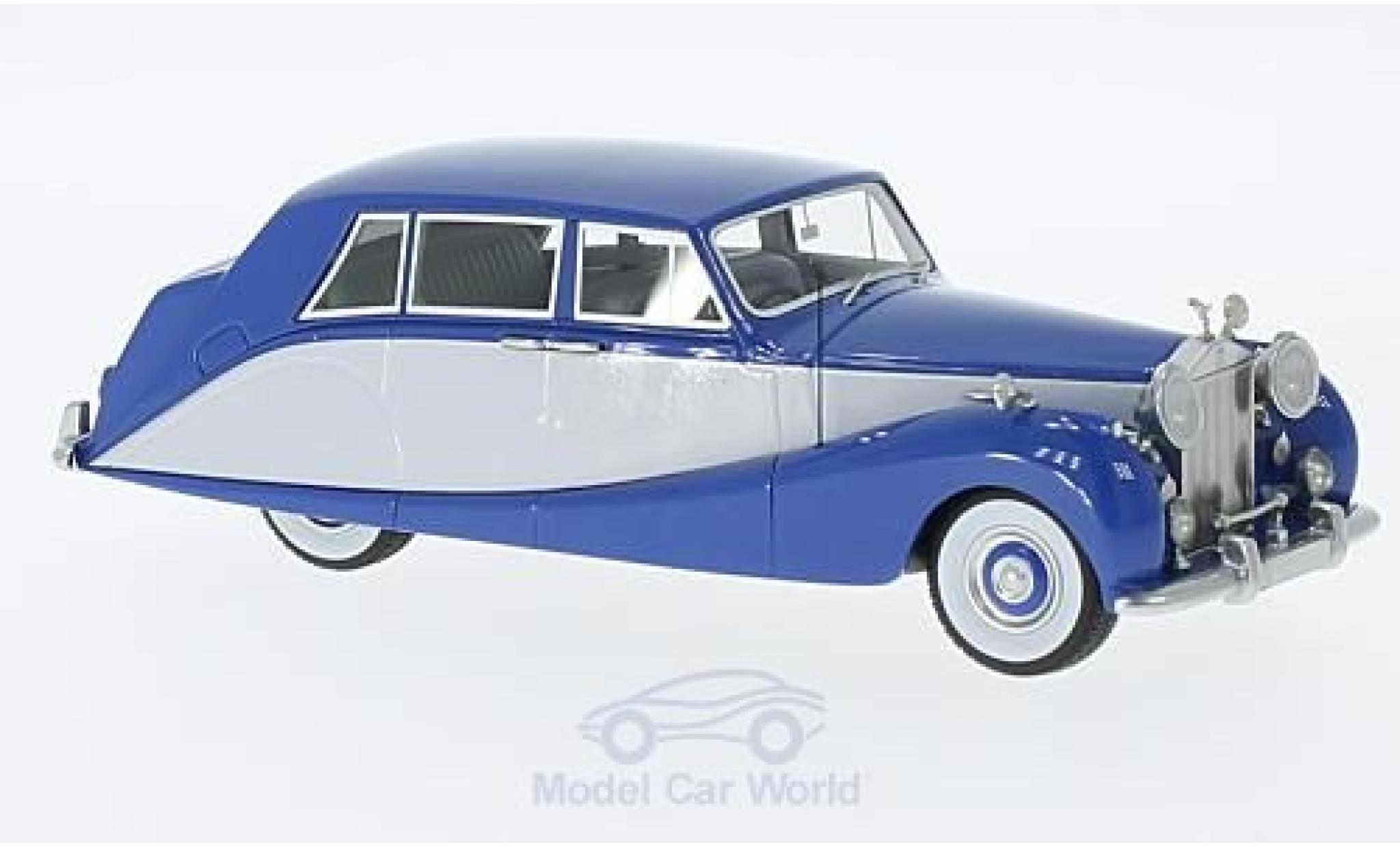 Rolls Royce Silver Wraith 1/43 Neo Hooper Empress Line blauw/grijs RHD 1956 modelauto