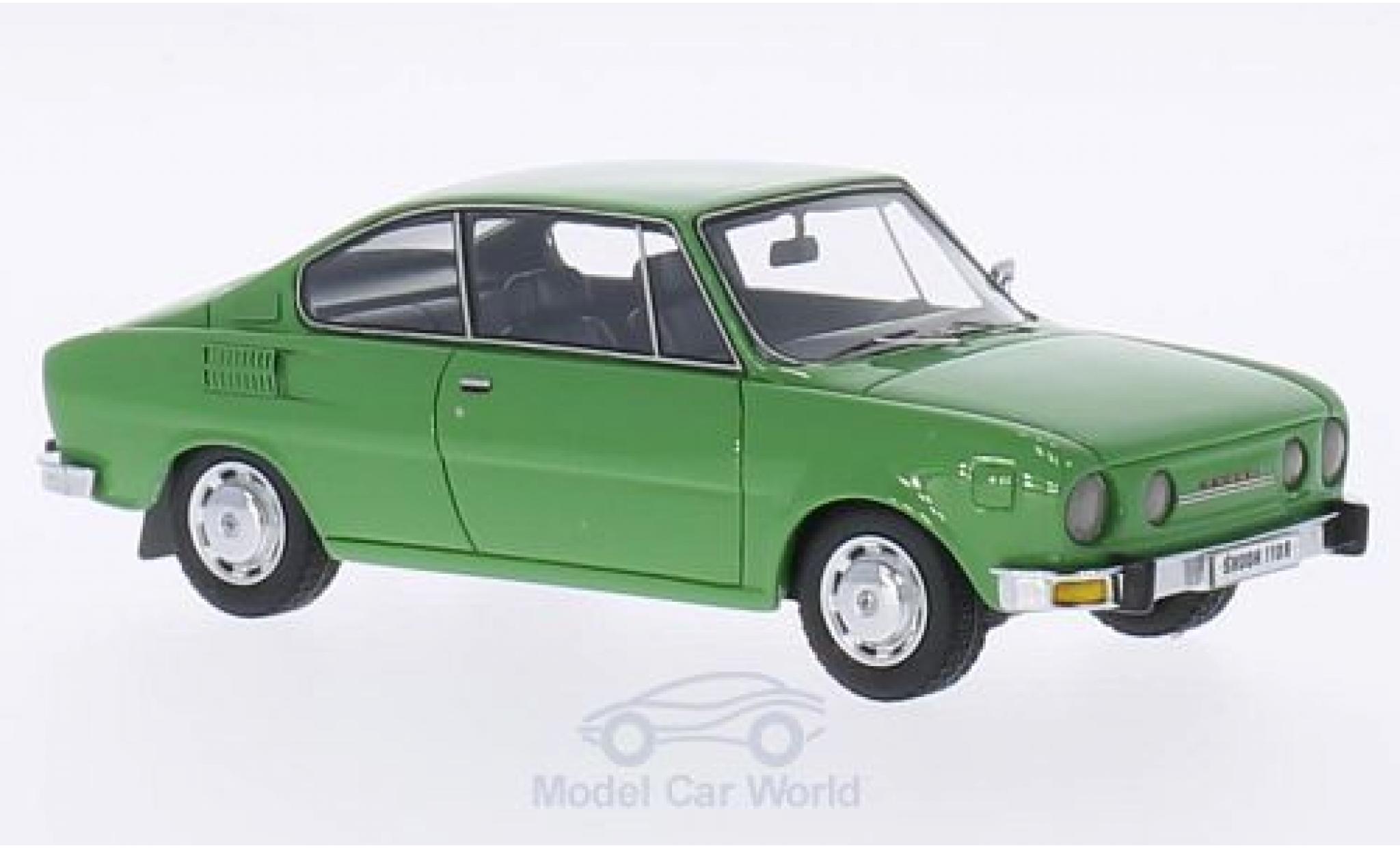 Skoda 110 1/43 Neo R groen 1972 modelauto