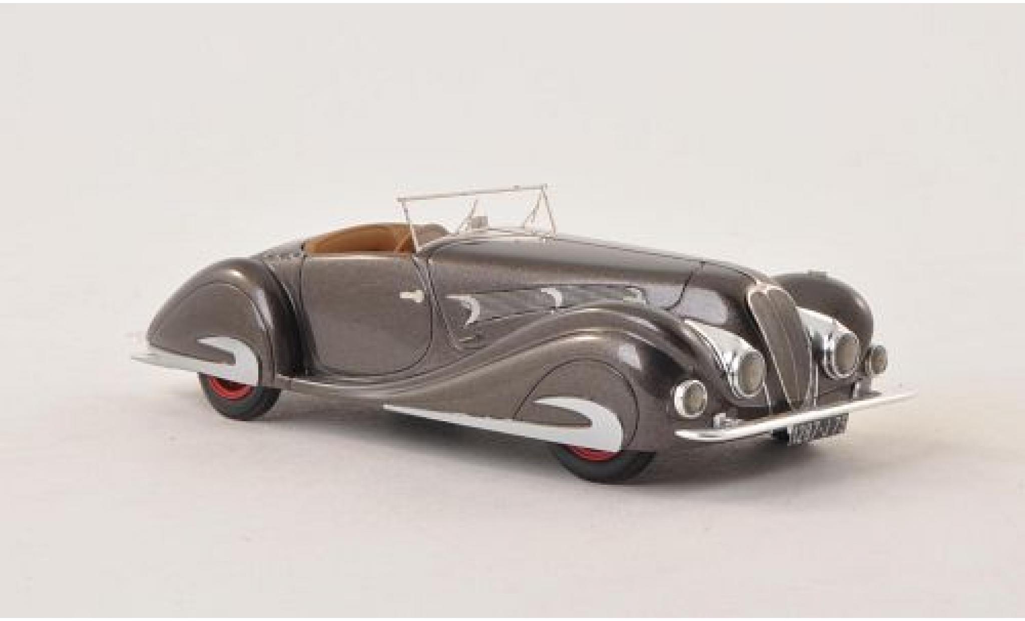 Delahaye 135 1/43 Nickel MS Competition Roadster Figoni & Falaschi metallic grijs 1937 sn48563 modelauto