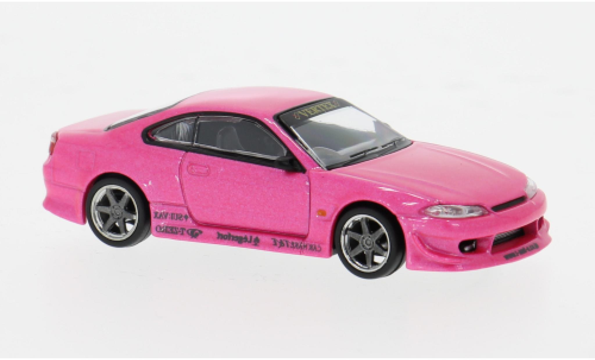 Nissan Silvia 1/64 Tarmac Works (S15) VERTEX pink 1:64 modelauto