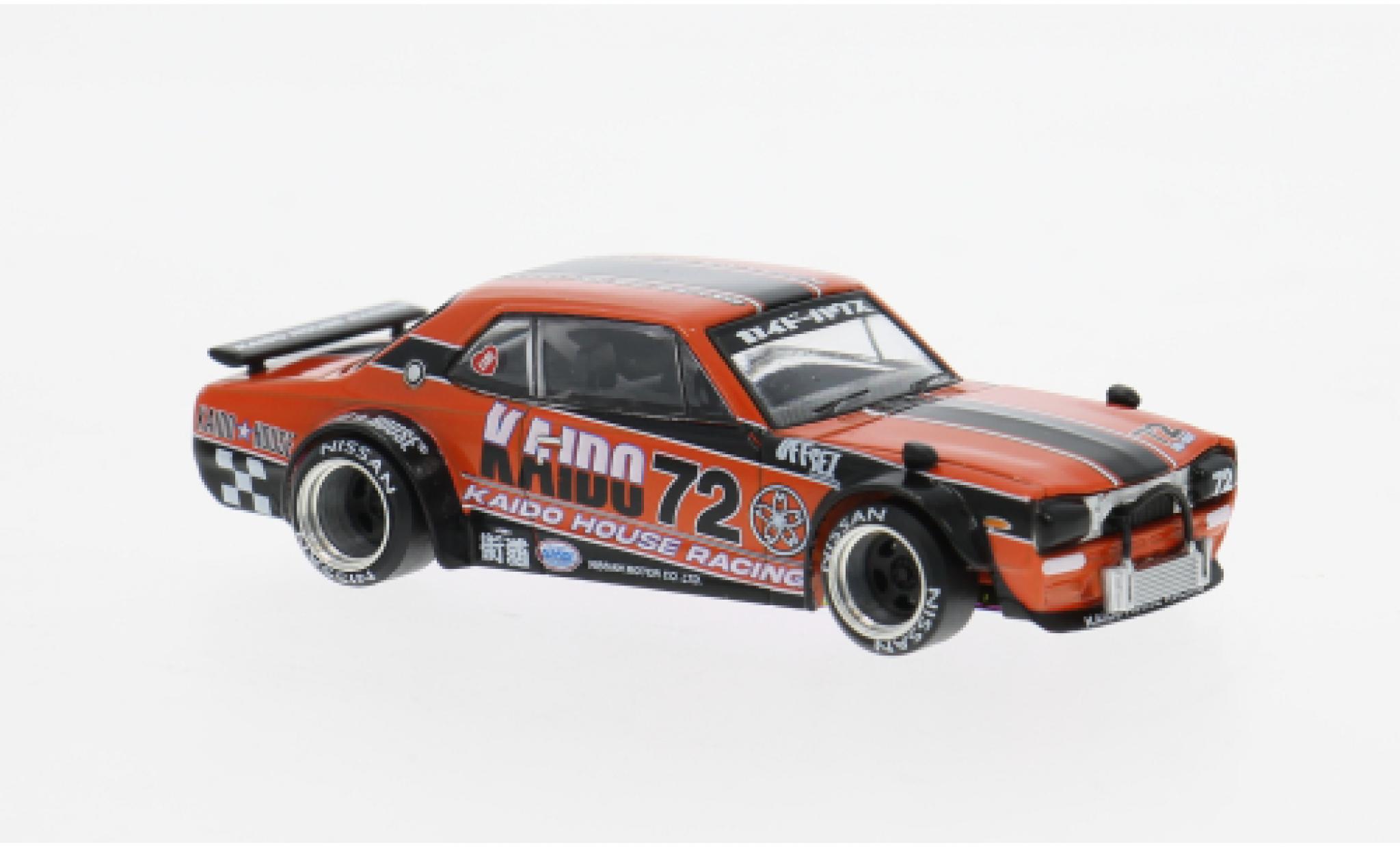 Nissan Skyline 1/64 Mini GT 2000 GT-R (KPGC10) oranje/Dekor 1:64 modelauto