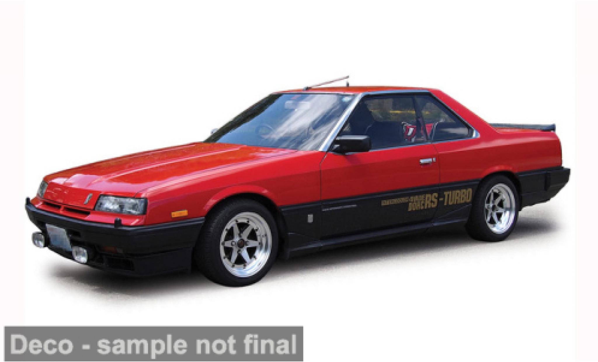 Nissan Skyline 1/64 IXO America 2000 RS-Turbo (R30) rood/zwart 1983 Iron Mask 1:64 modelauto