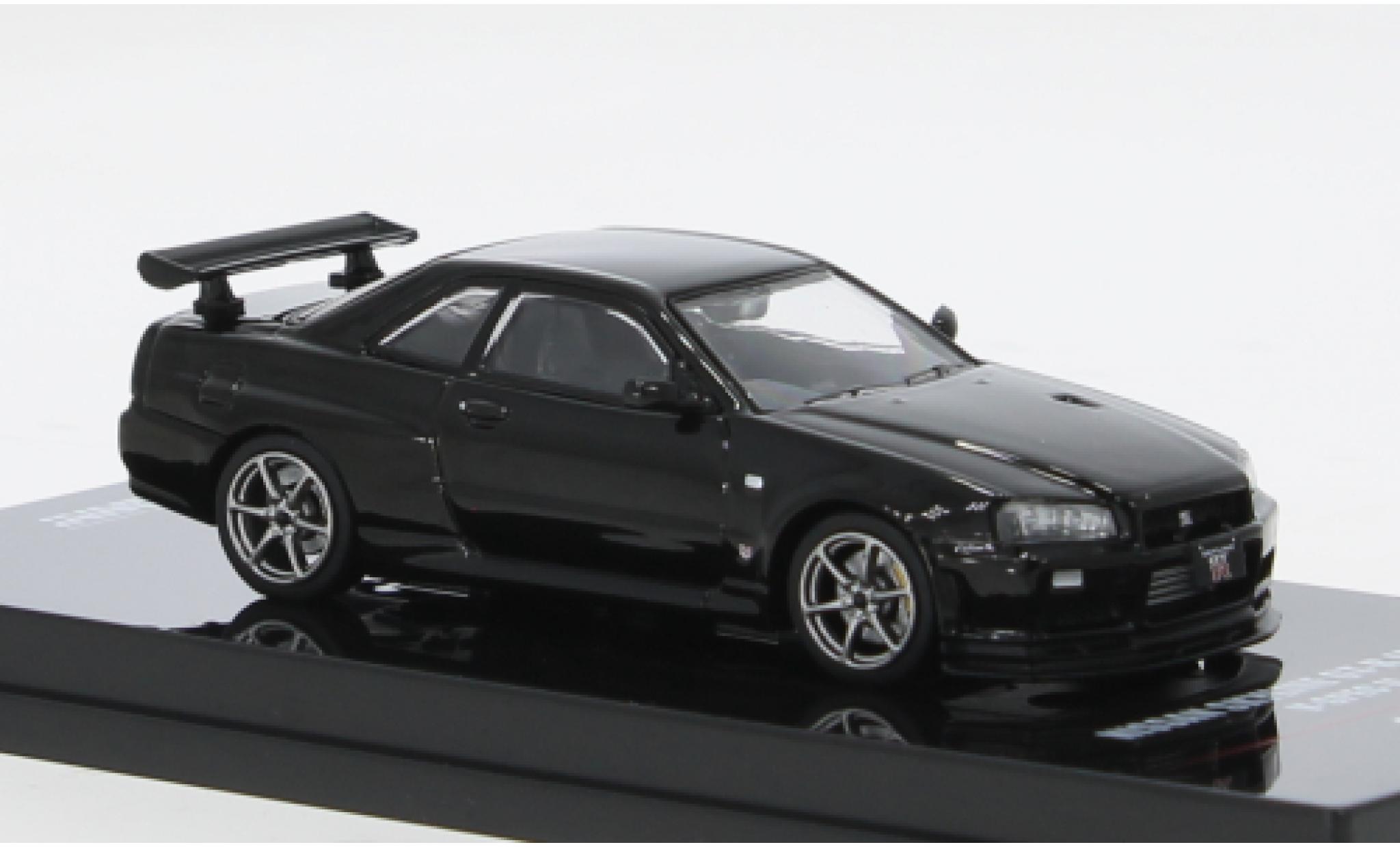 Nissan Skyline 1/64 INNO64 GT-R ( zwart 1:64 modelauto