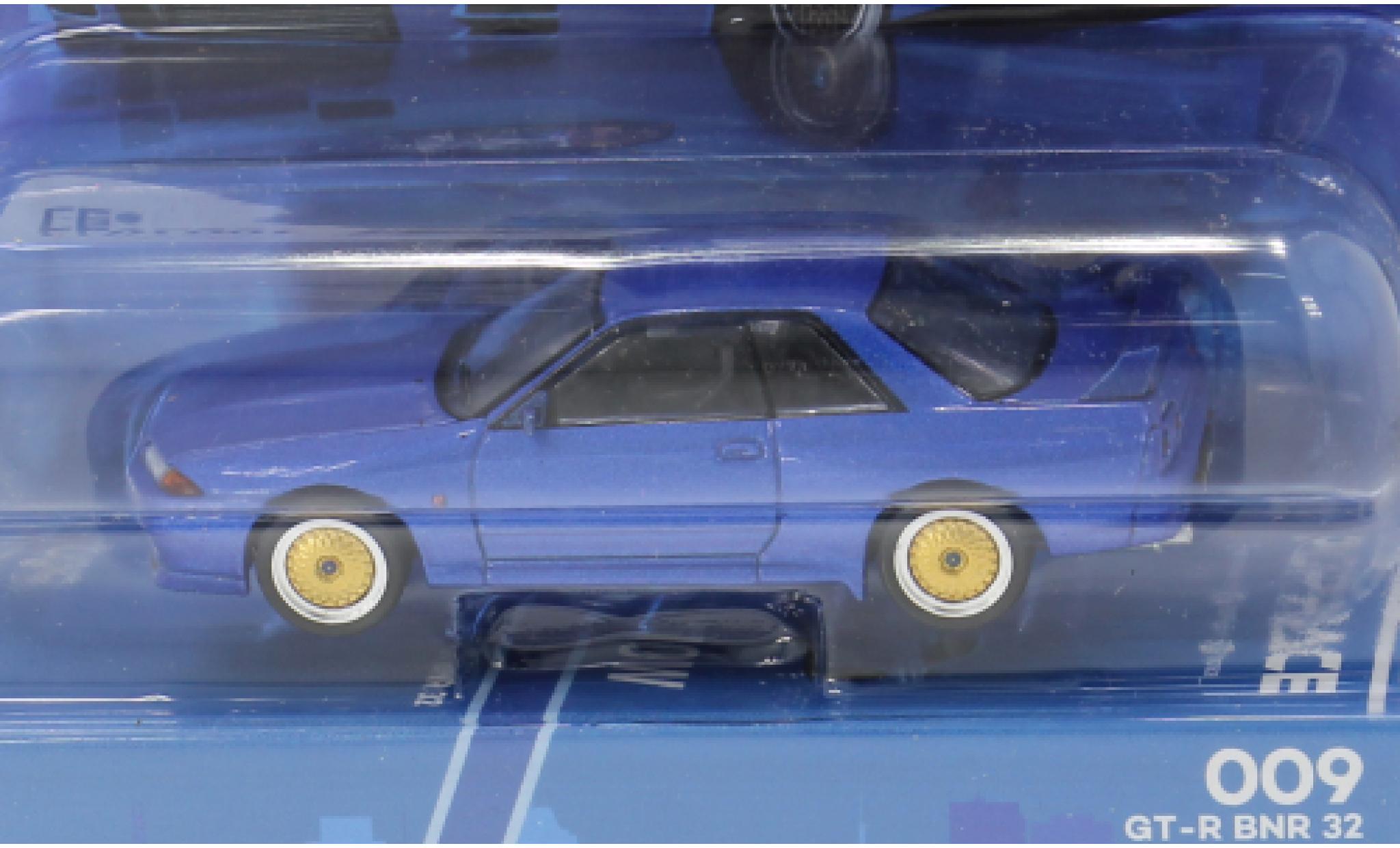 Nissan Skyline 1/64 Pop Race R32 blauw 1:64 modelauto