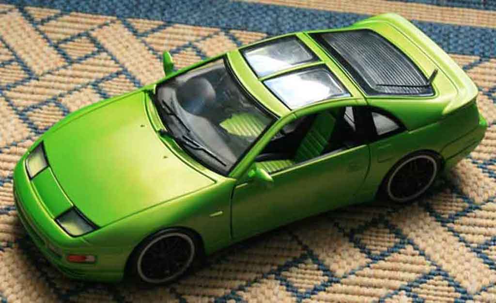 Nissan 300 ZX 1/18 Kyosho ZX fairlady green jantes style bbs zwarts modelauto
