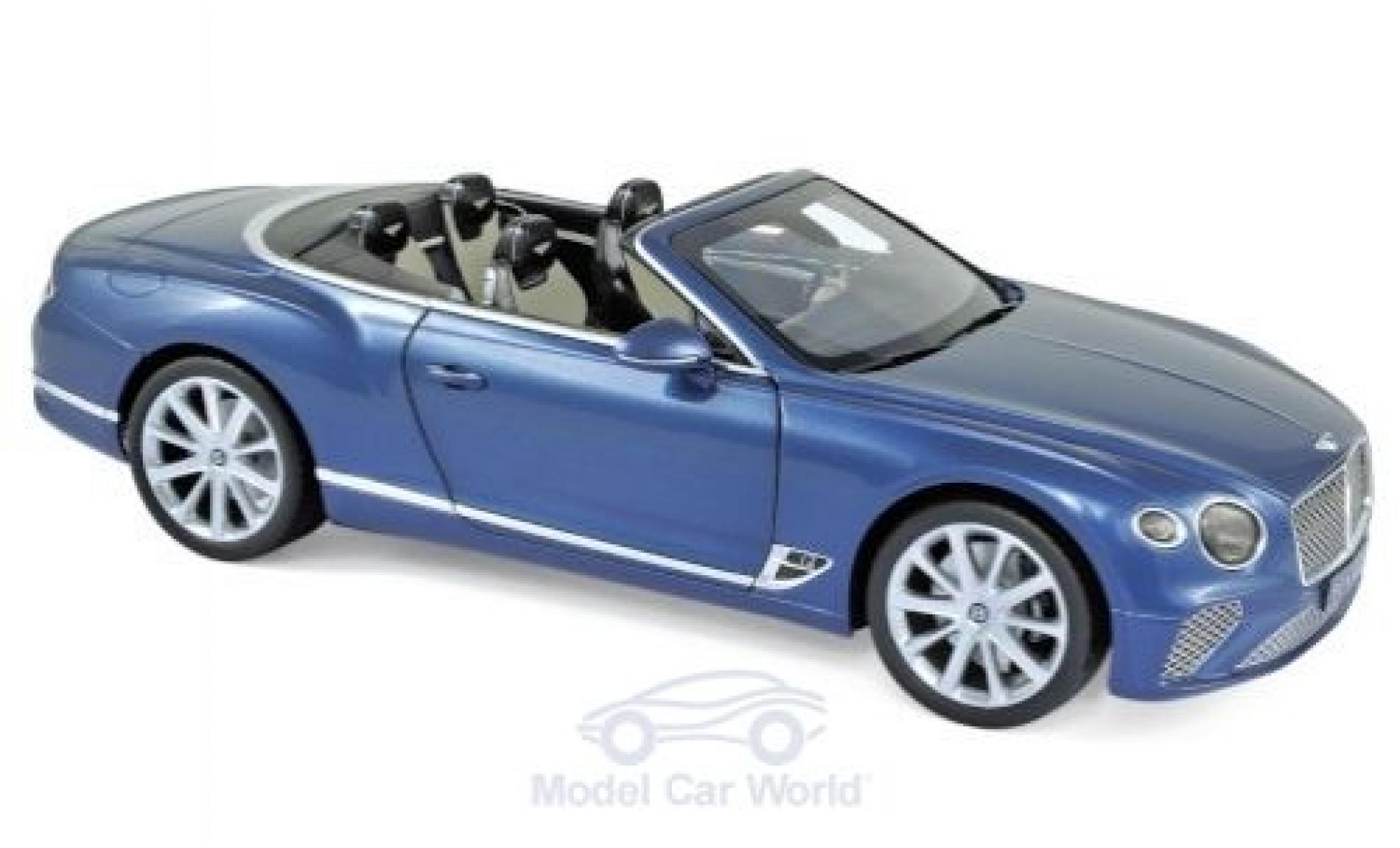 Bentley Continental 1/18 Norev GTC metallic blauw 2019 modelauto