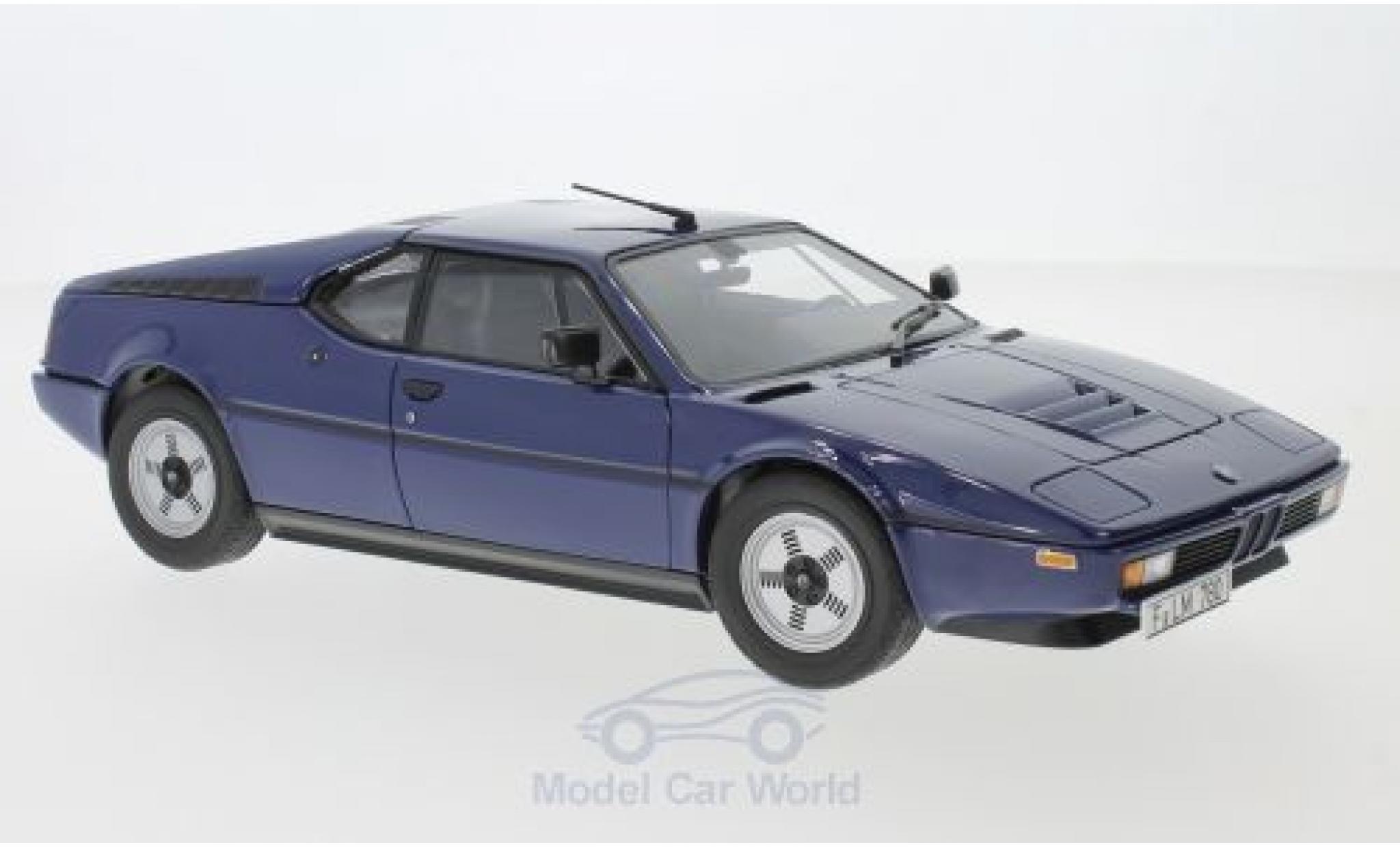 Bmw M1 1980 1/18 Norev (E26) blauw 1980 modelauto
