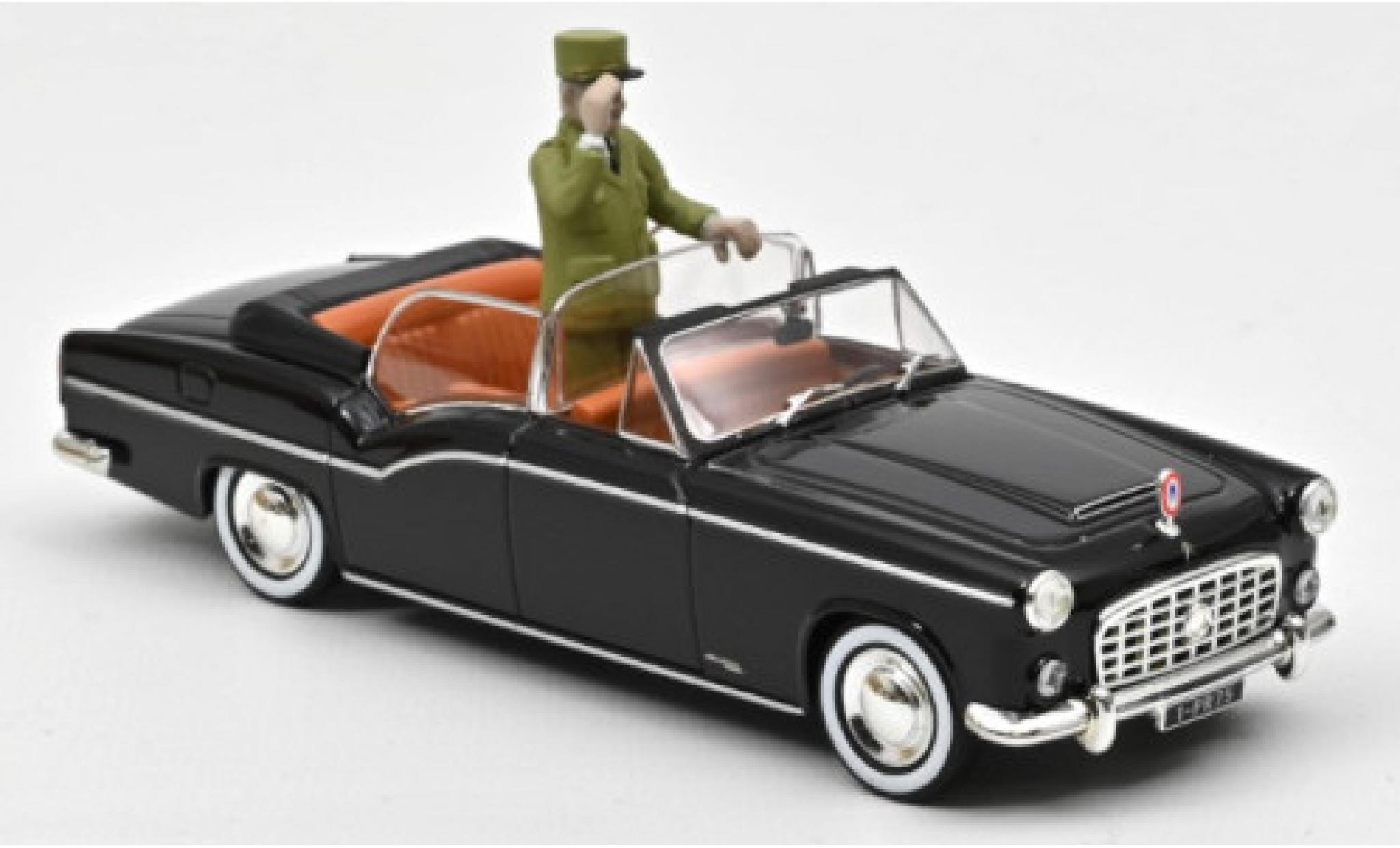 Citroen Traction 1/43 Norev 15CV Chapron Presidentielle 1968 mit Figur Charles de Gaulle modelauto