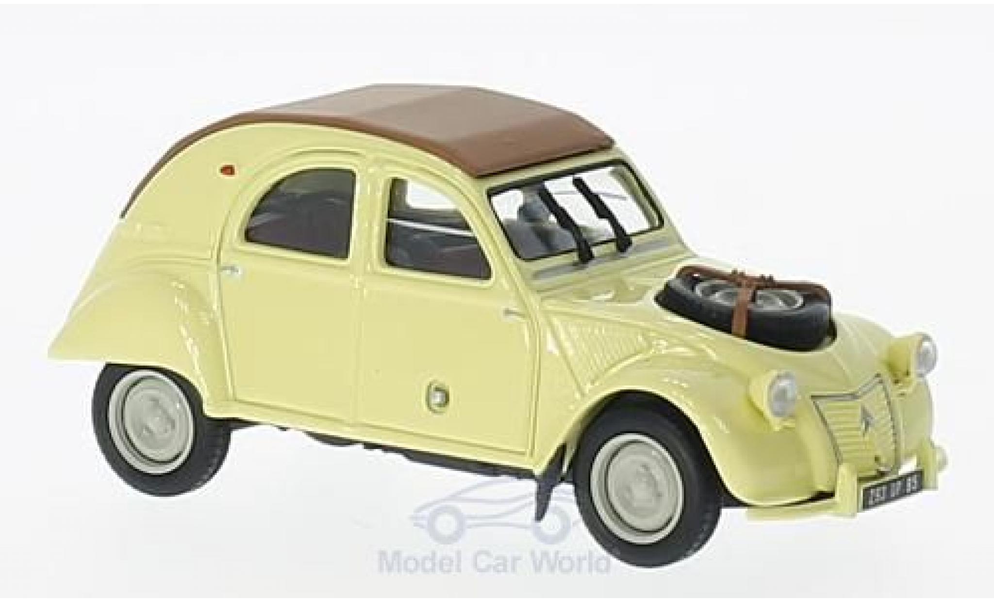 Citroen 2CV 1/43 Norev 4x4 Sahara geel 1961 modelauto