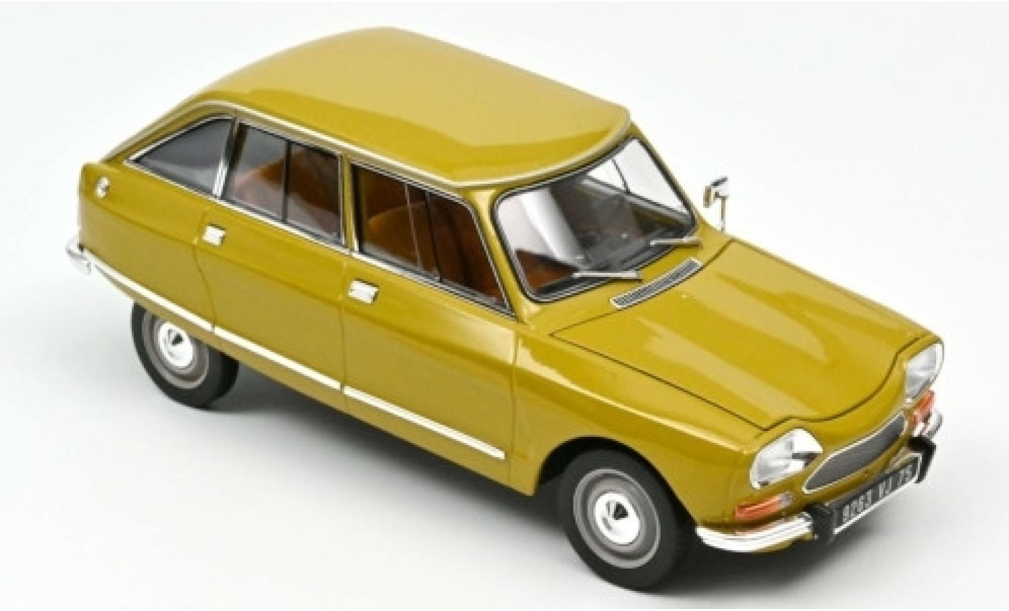 Citroen Ami 8 1/18 Norev Club geel 1969 modelauto
