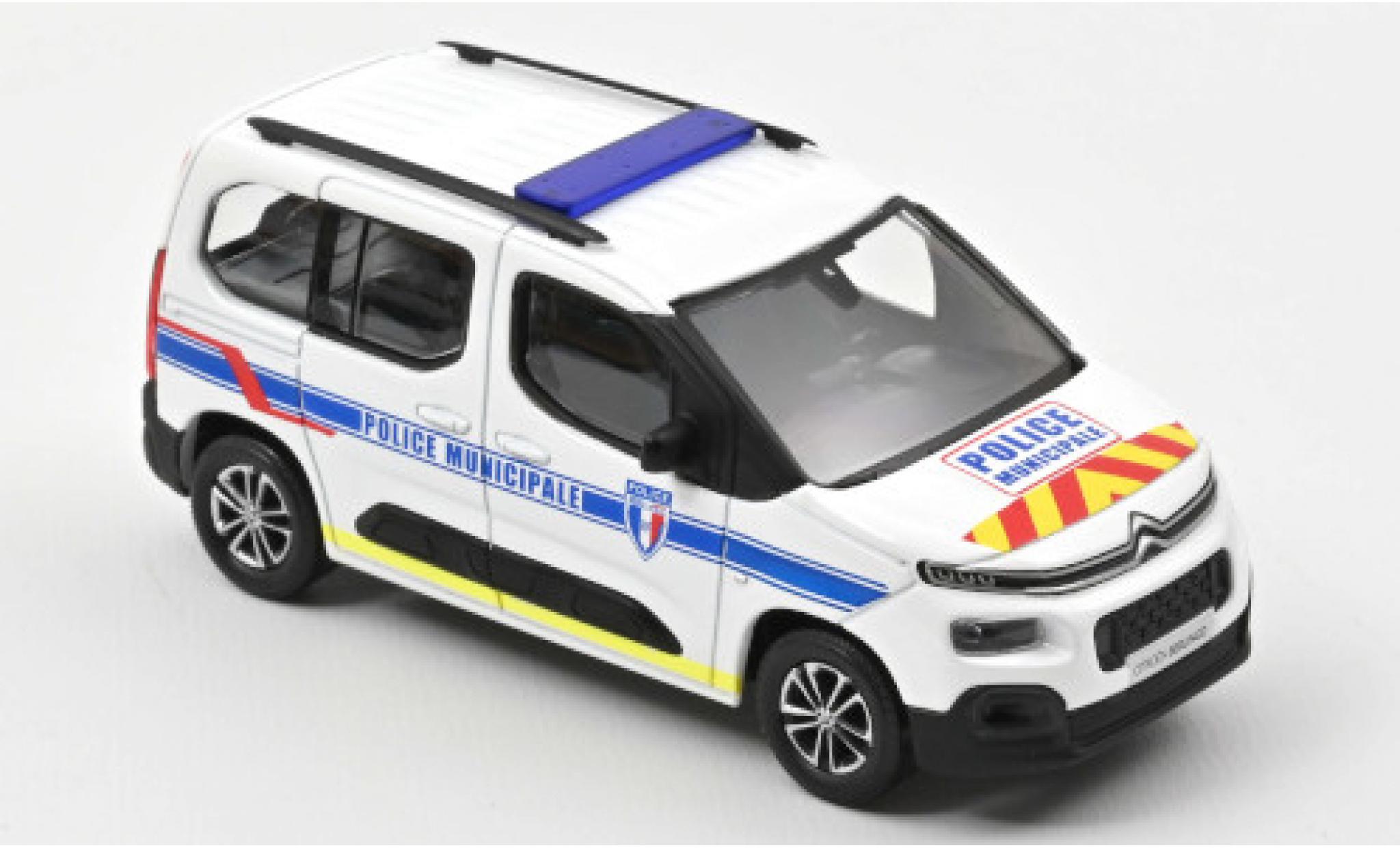 Citroen Berlingo 1/43 Norev Politie Municipale (F) 2020 avec zus&auml;tzlichem D&eacute;corer sur Capot et rabat arri&egrave;re modelauto