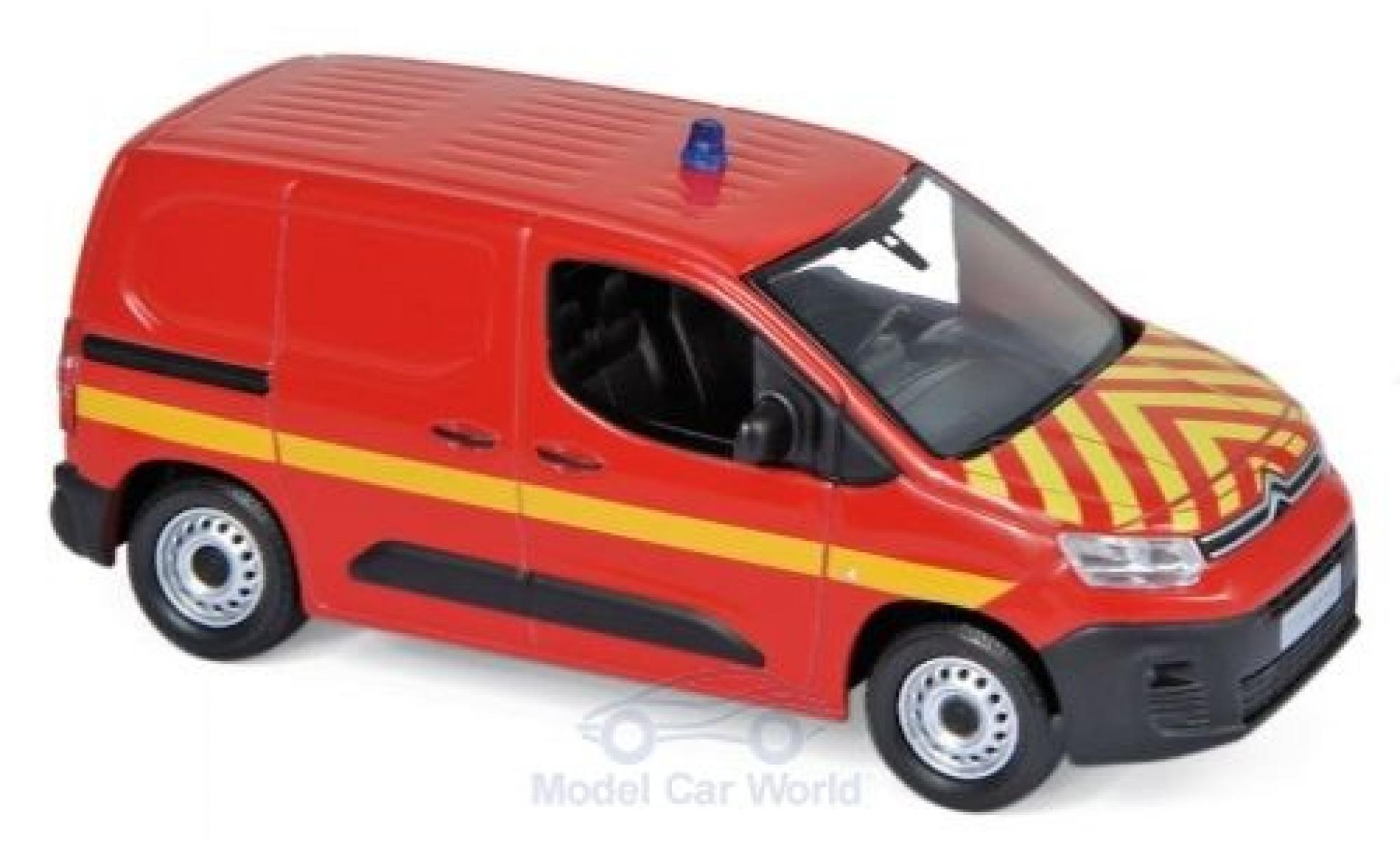Citroen Berlingo 1/43 Norev Van Brandweer (F) 2018 modelauto