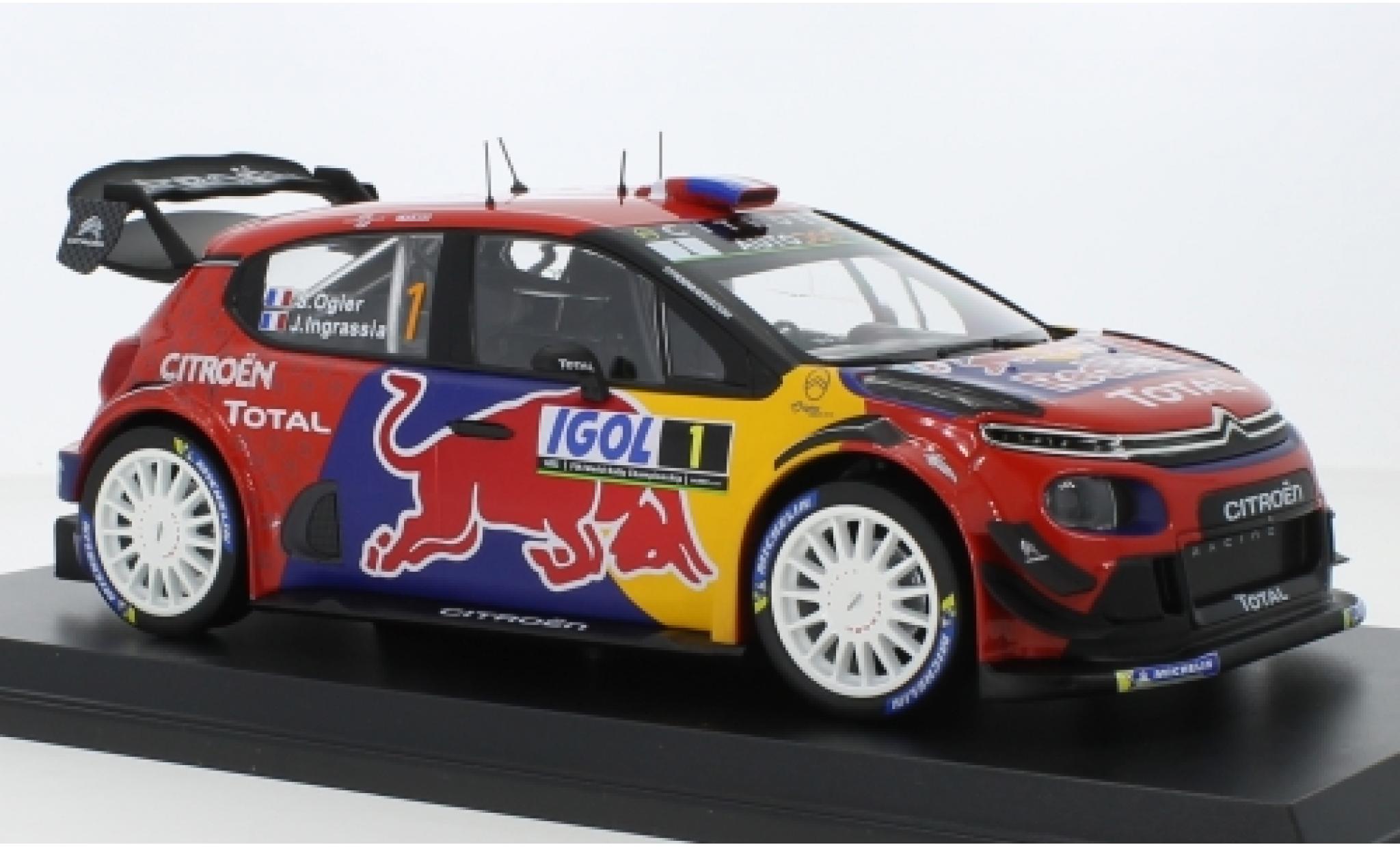 Citroen C3 1/18 Norev WRC No.1 Red Bull / Total WRC Tour de Corse 2019 S.Ogier/J.Ingrassia modelauto