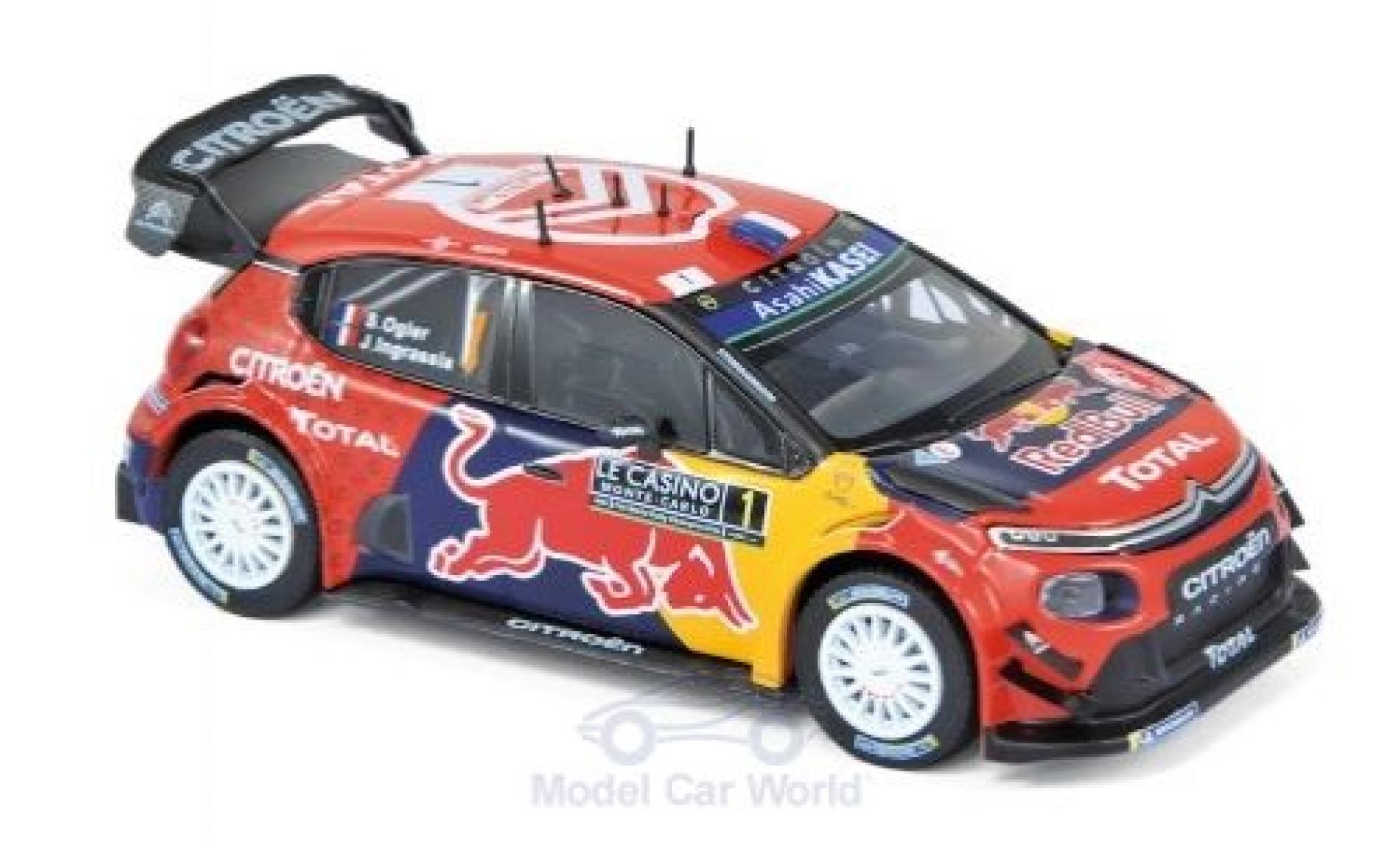 Citroen C3 1/43 Norev WRC No.1 Red Bull WRC Rallye Monte Carlo 2019 S.Ogier/J.Ingrassia modelauto