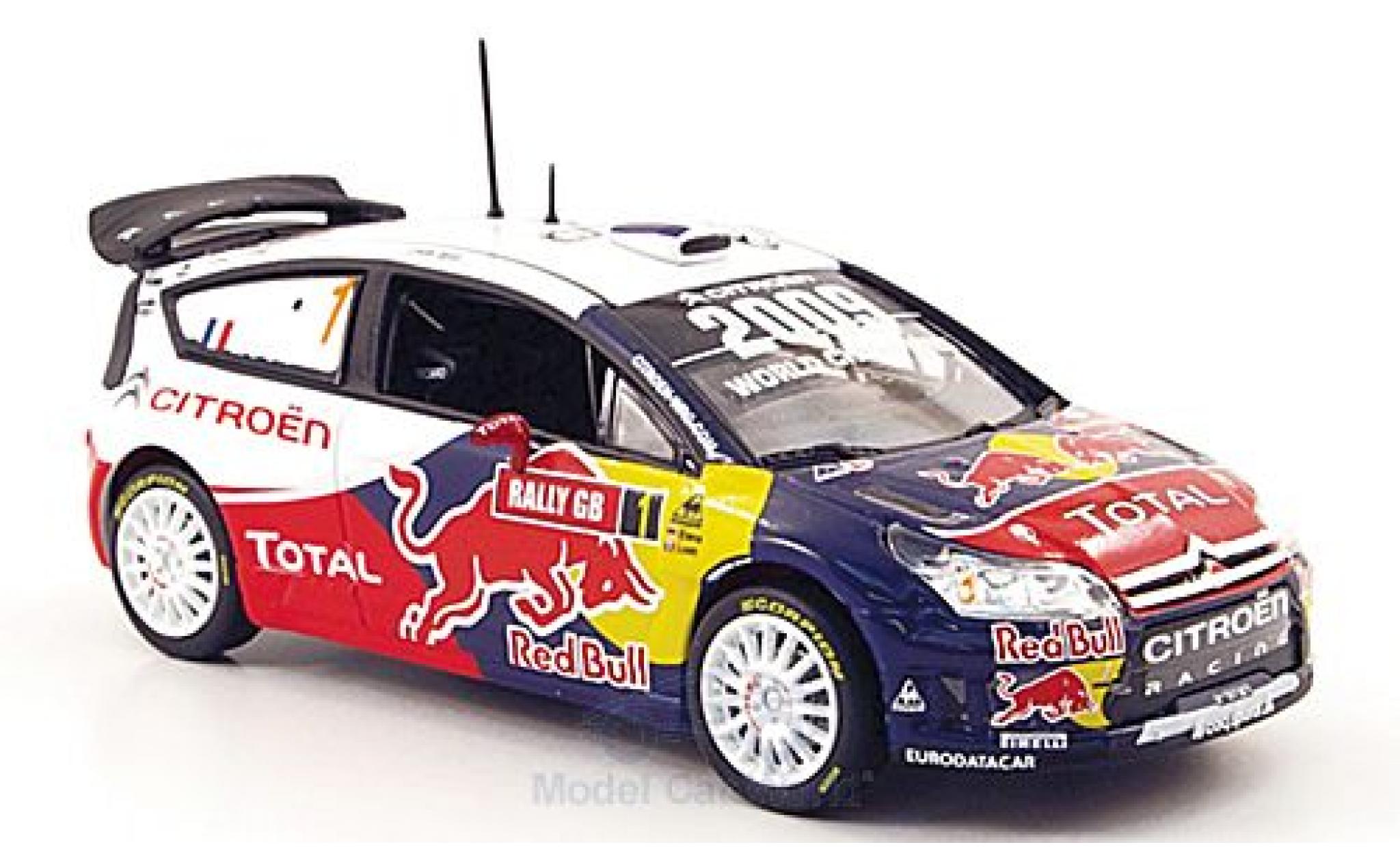 Citroen C4 WRC 1/43 Norev WRC No.1 Racing Red Bull Total WRC Rally GB 2009 S.Loeb/D.Elena modelauto