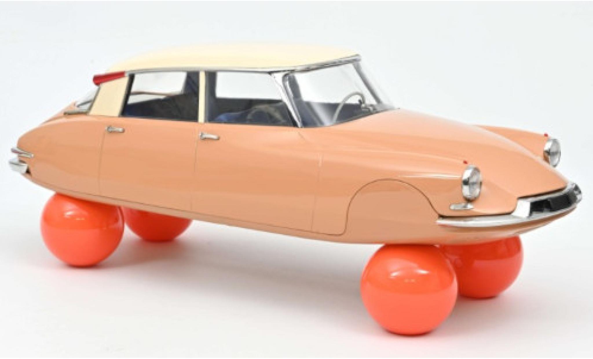 Citroen DS 1/12 Norev 19 Ballon bruin/wit 1959 modelauto