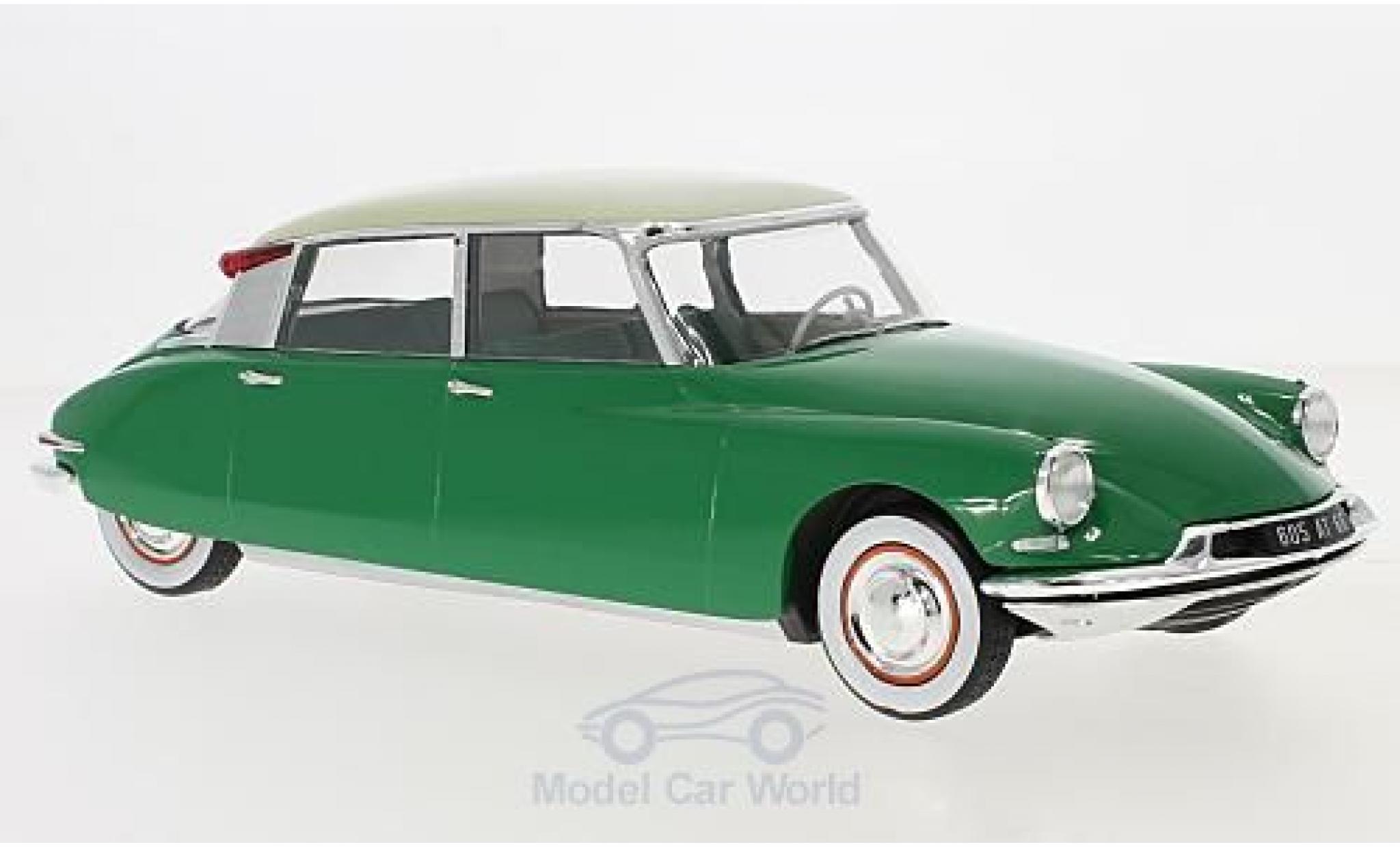 Citroen DS 19 1/18 Norev 19 groen/beige 1956 modelauto