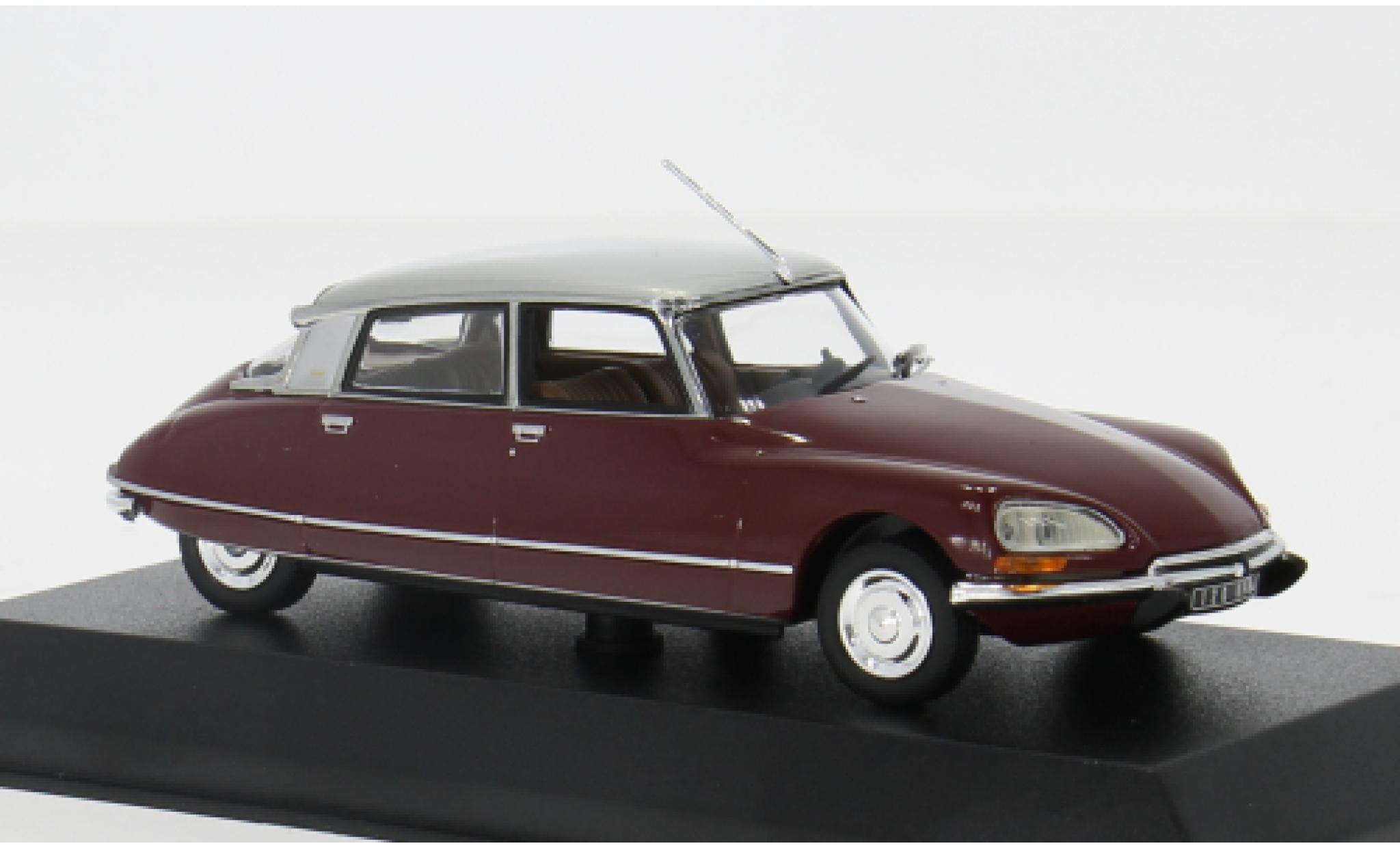 Citroen DS 1/43 Norev 23 Pallas rood/grijs 1972 1:43 modelauto