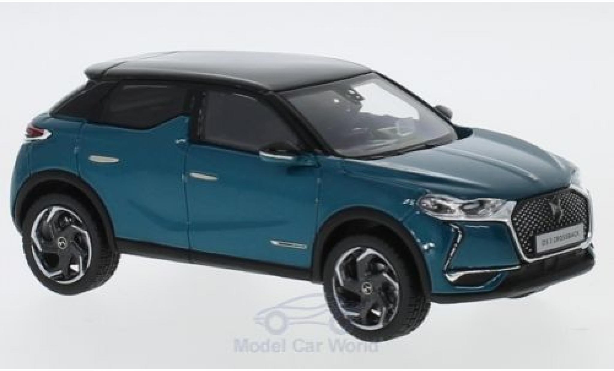 DS Automobiles DS3 19 1/43 Norev Citroen DS 3 Crossback metallic t&uuml;rkis/zwart 2019 modelauto