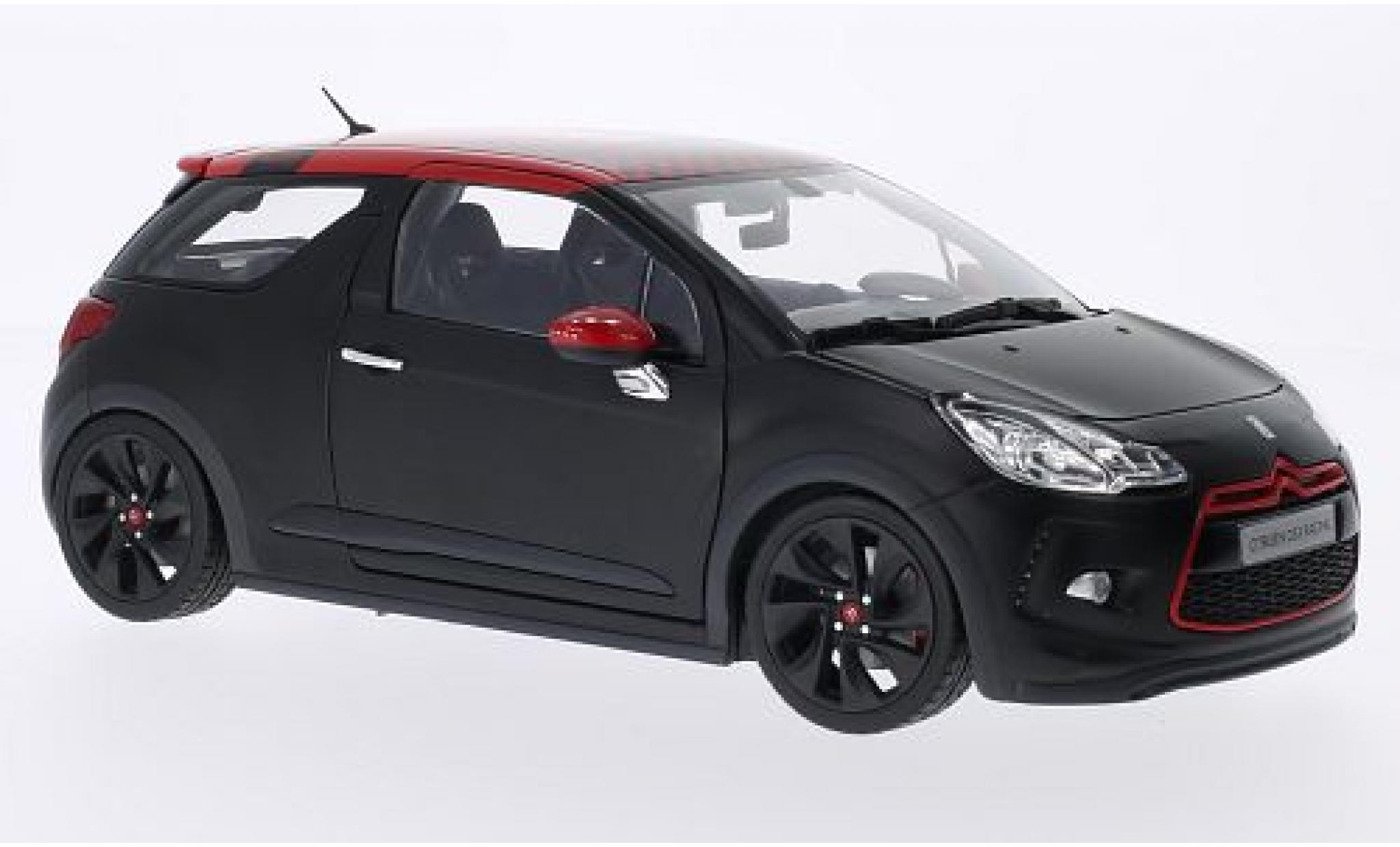 DS Automobiles DS3 1/18 Norev Citroen Racing S.Loeb matt-zwart/rood 2012 modelauto