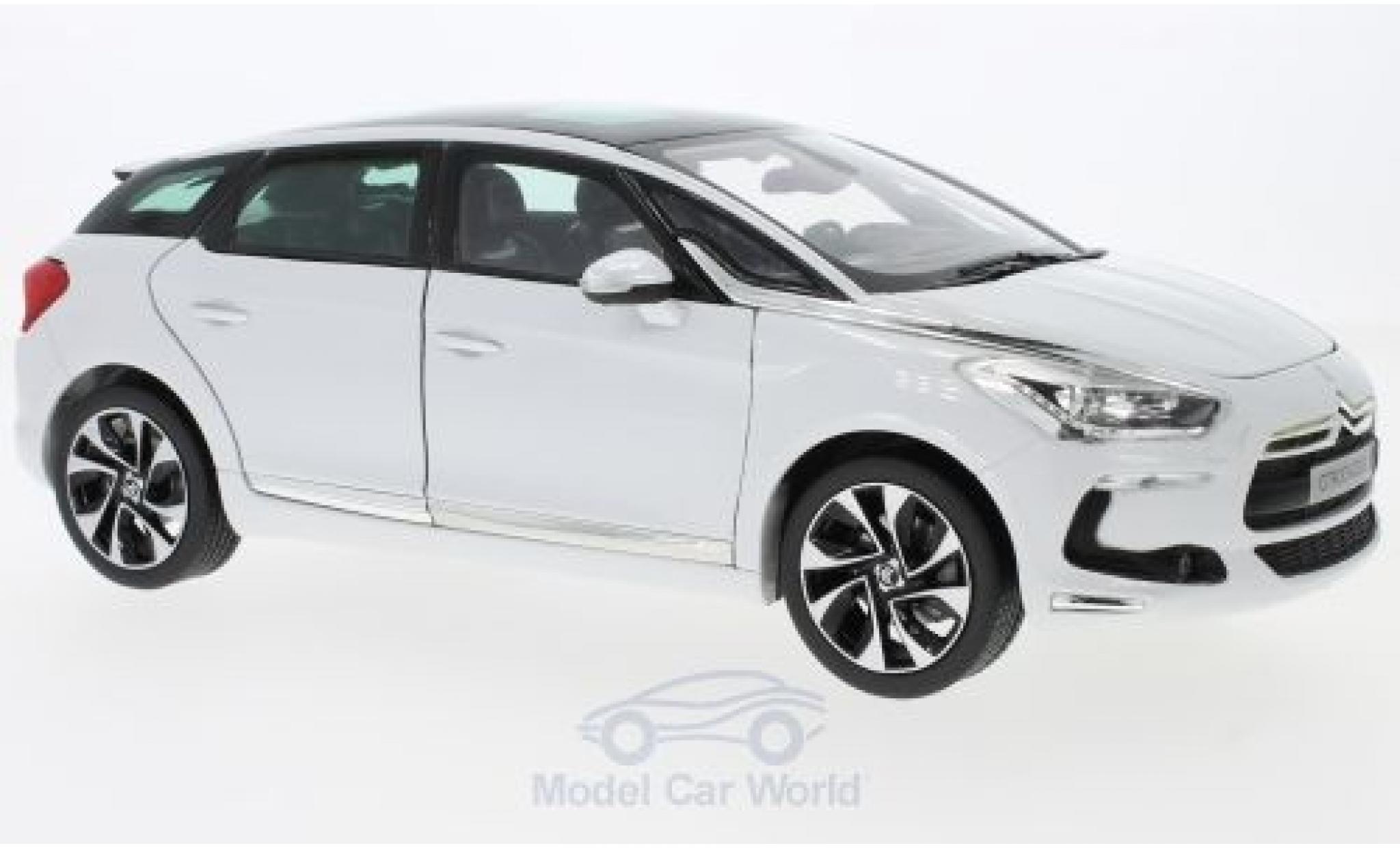 DS Automobiles DS5 1/18 Norev Citroen metallic wit 2011 ohne Vitrine modelauto