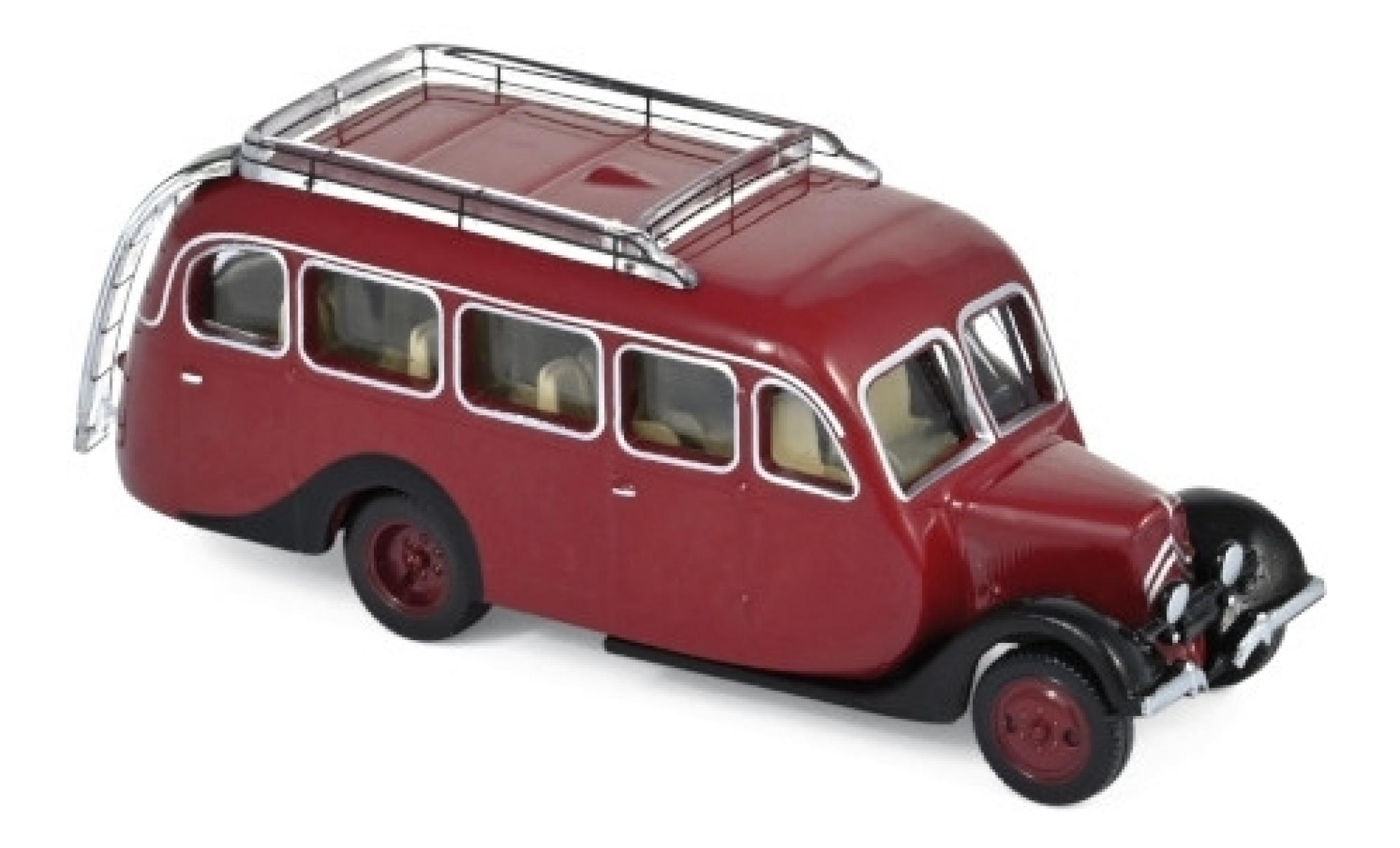 Citroen U23 1/87 Norev Autocar rood/zwart 1947 modelauto