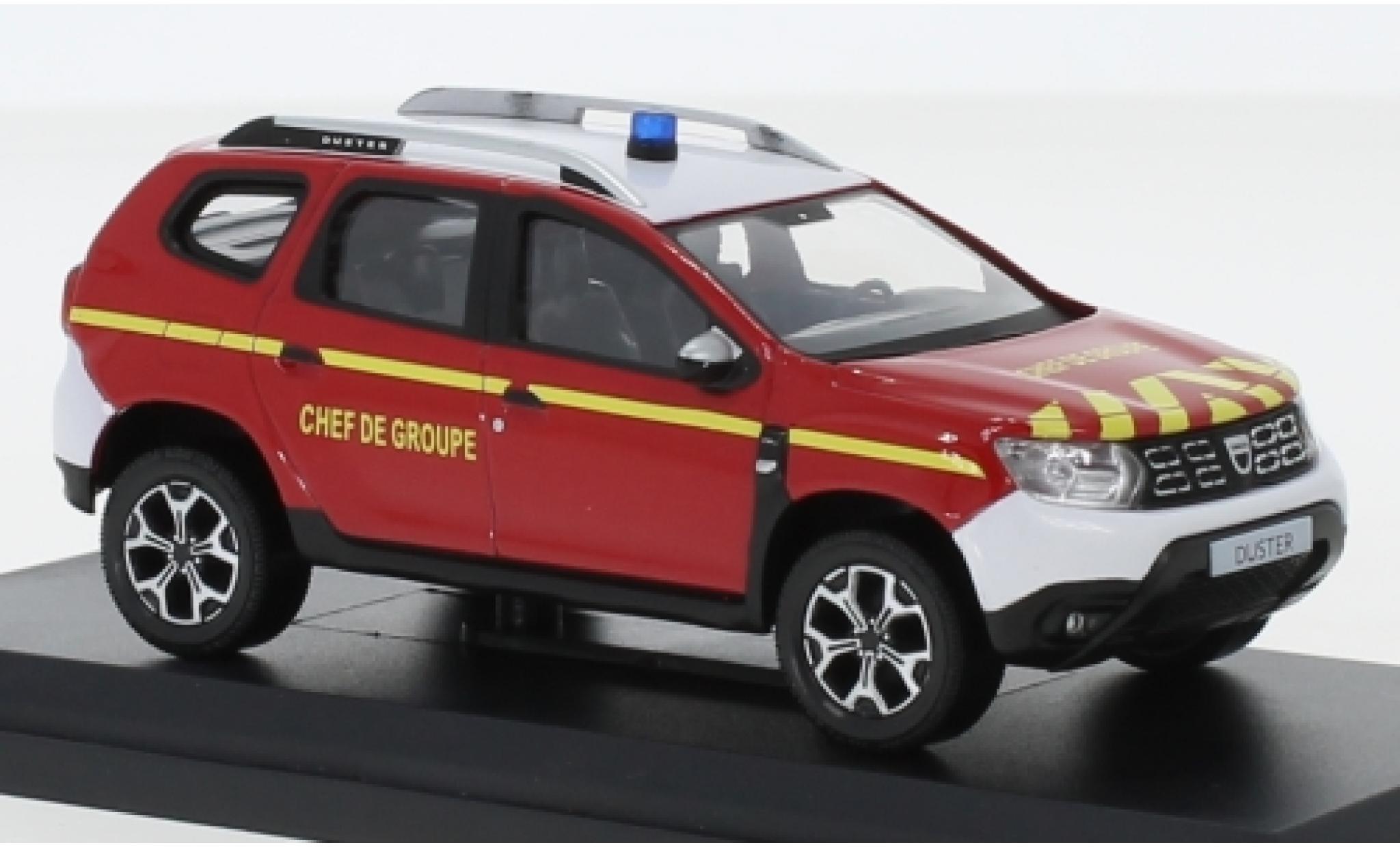 Dacia Duster 1/43 Norev Brandweer - Chef de Groupe 2018 modelauto
