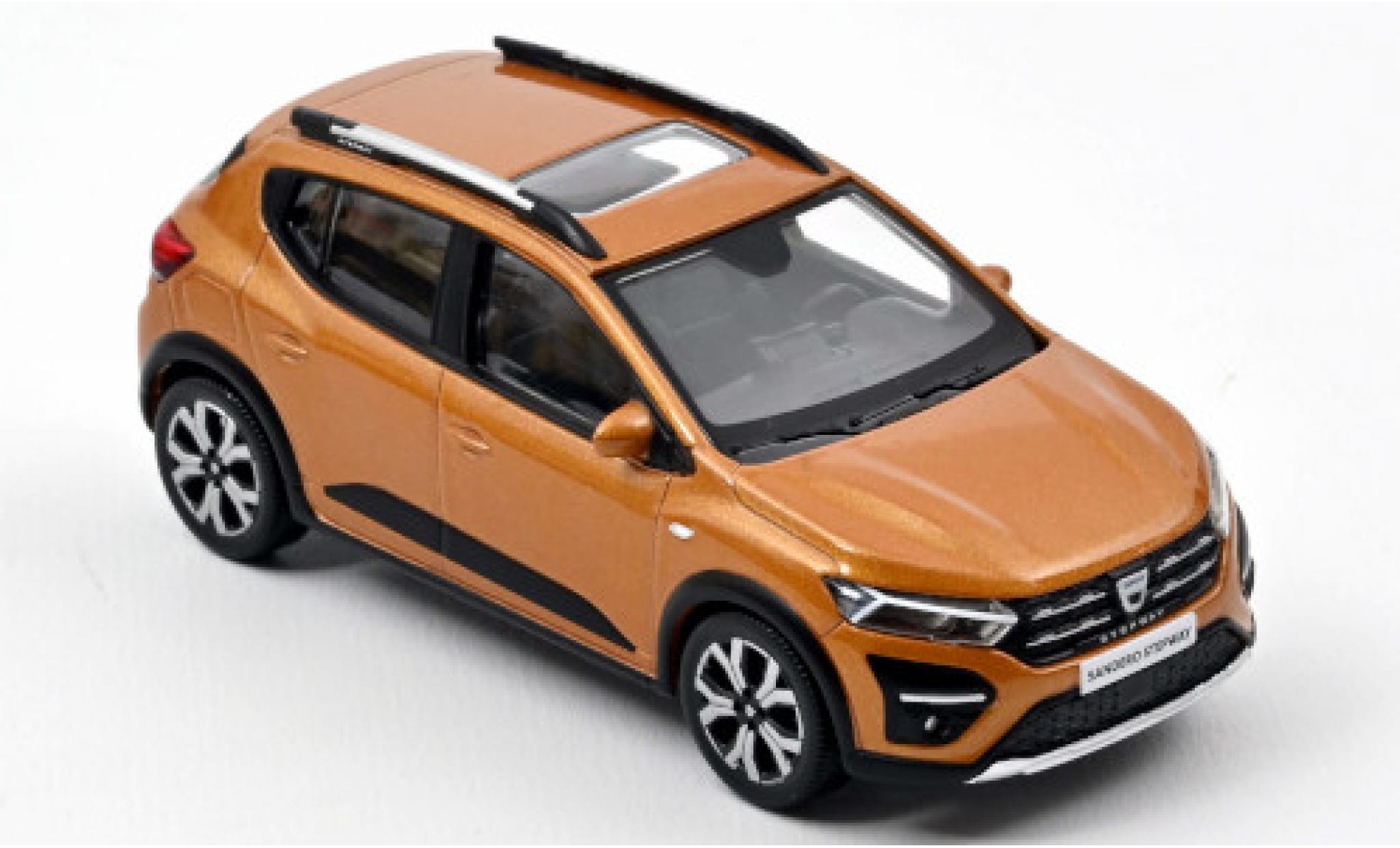 Dacia Sandero 1/43 Norev Stepway metallic oranje 2021 modelauto