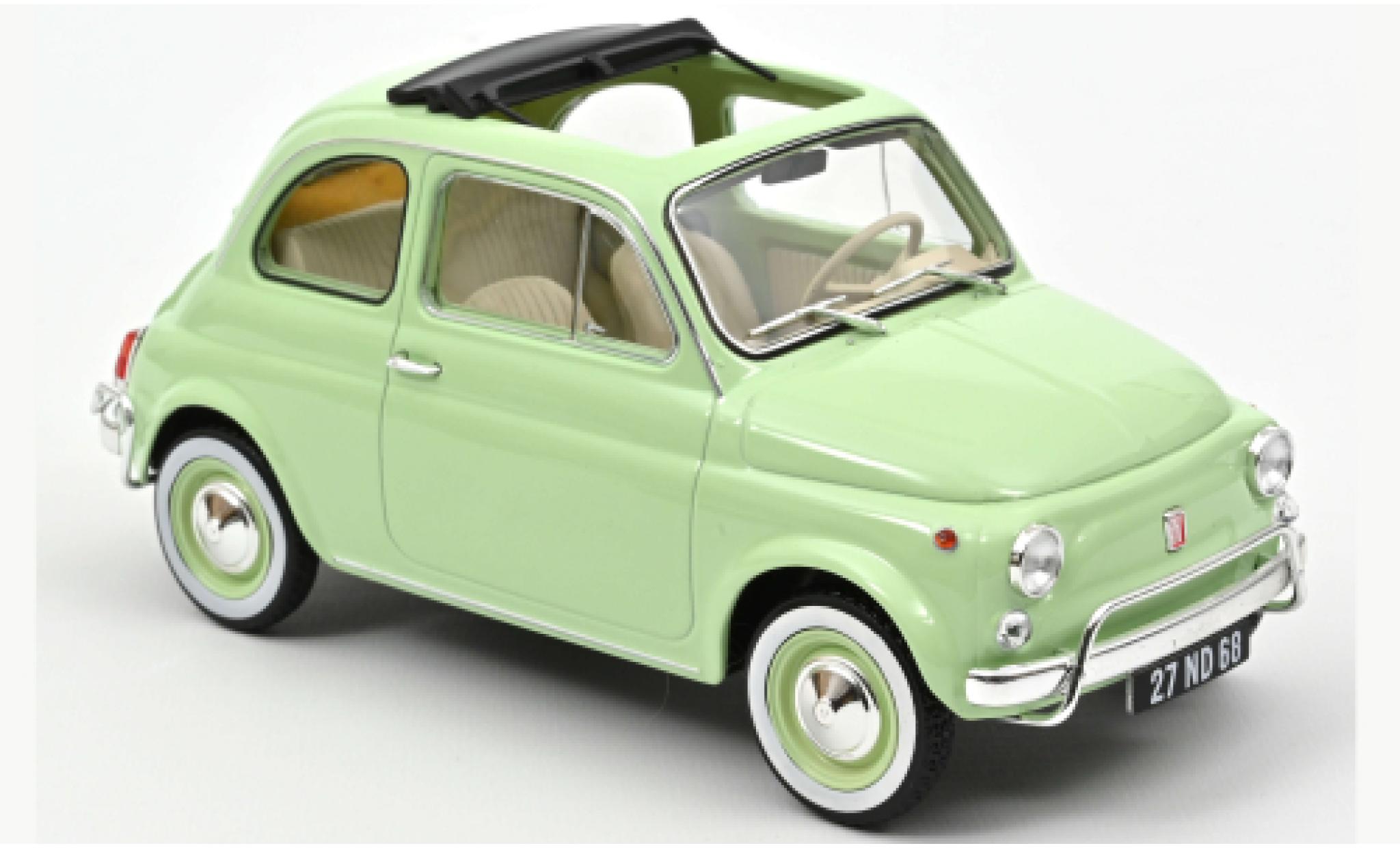 Fiat 500 1/18 Norev L groen 1968 modelauto