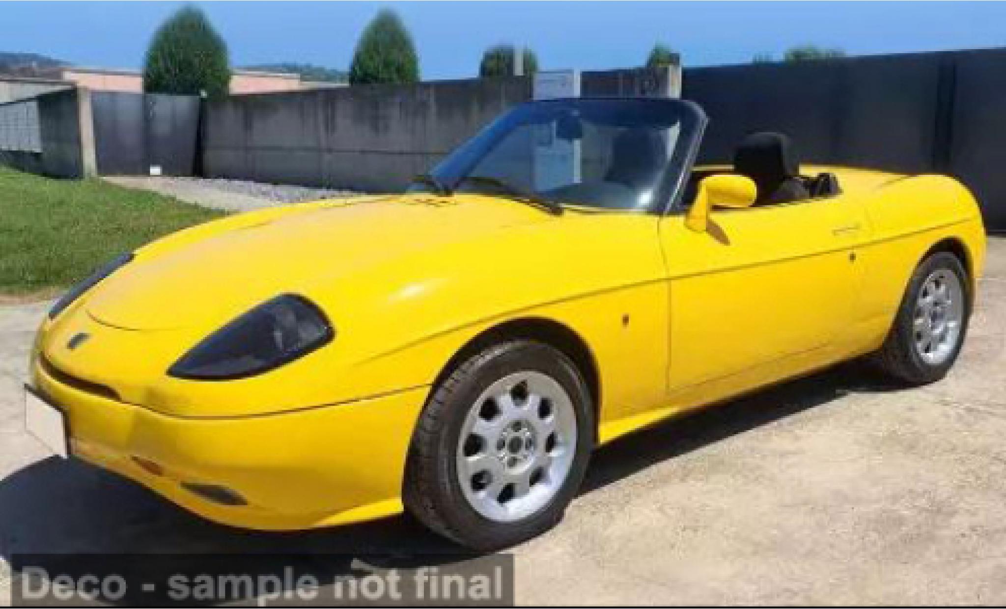 Fiat Barchetta 1/18 Norev geel 1996 1:18 modelauto