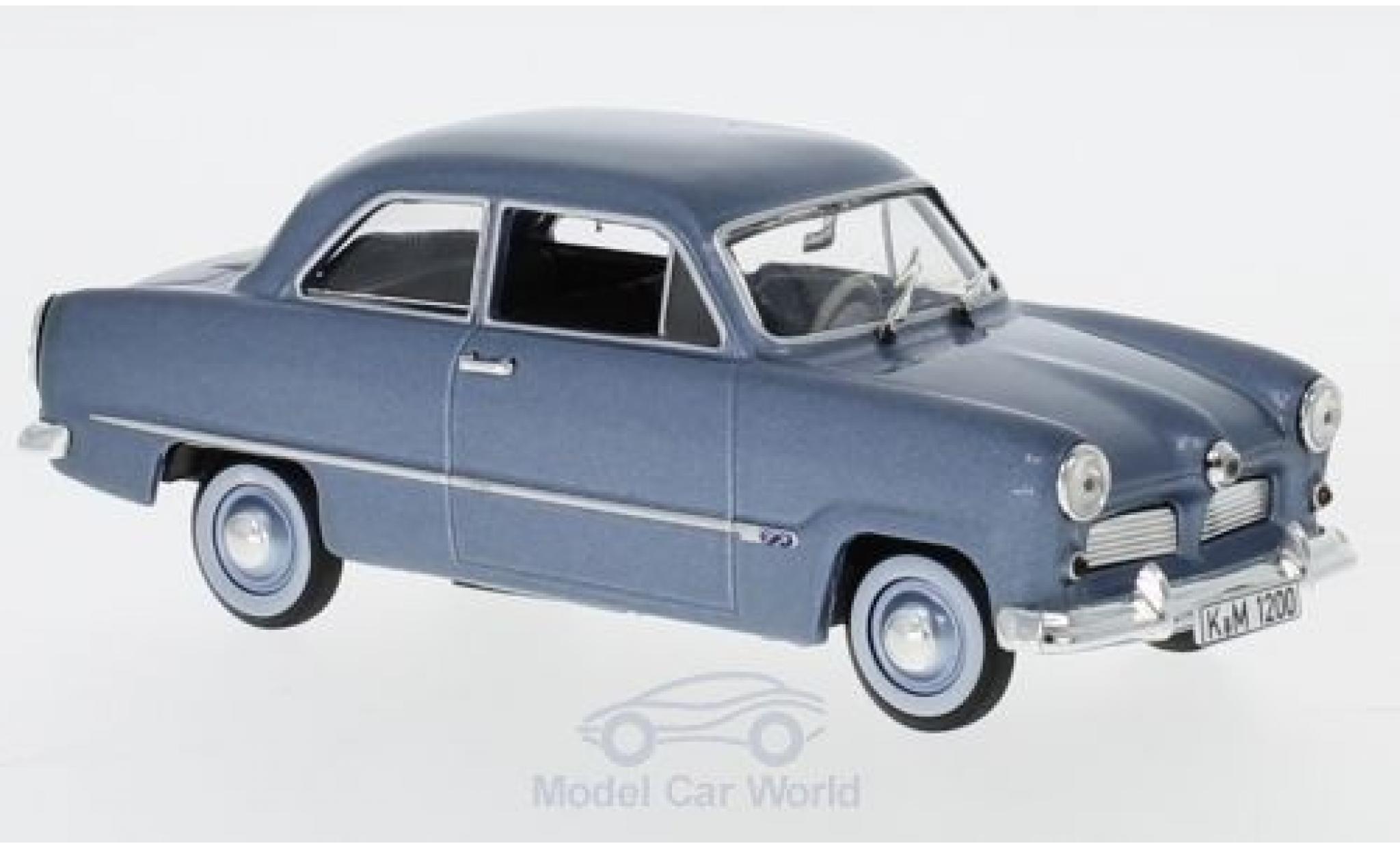 Ford 12M 1/43 Norev metallic blauw 1954 modelauto