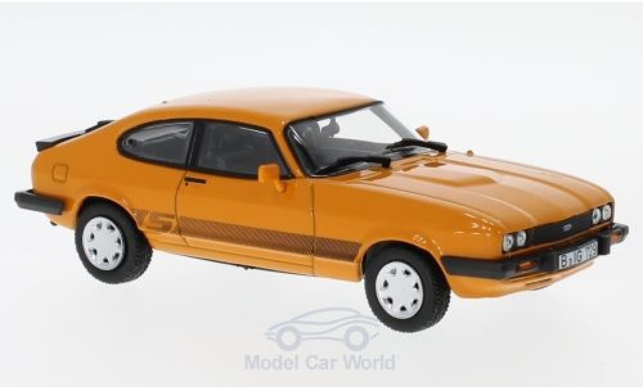 Ford Capri 1/43 Norev MK III 3.0S oranje 1986 modelauto