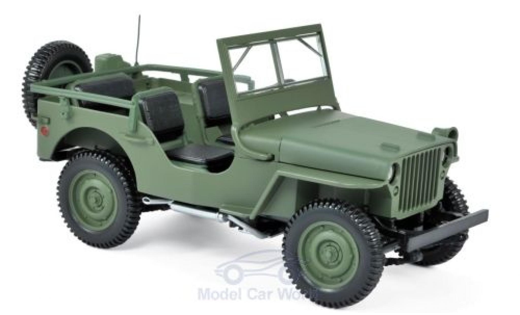 Jeep Willys 1/18 Norev oliv 1942 modelauto