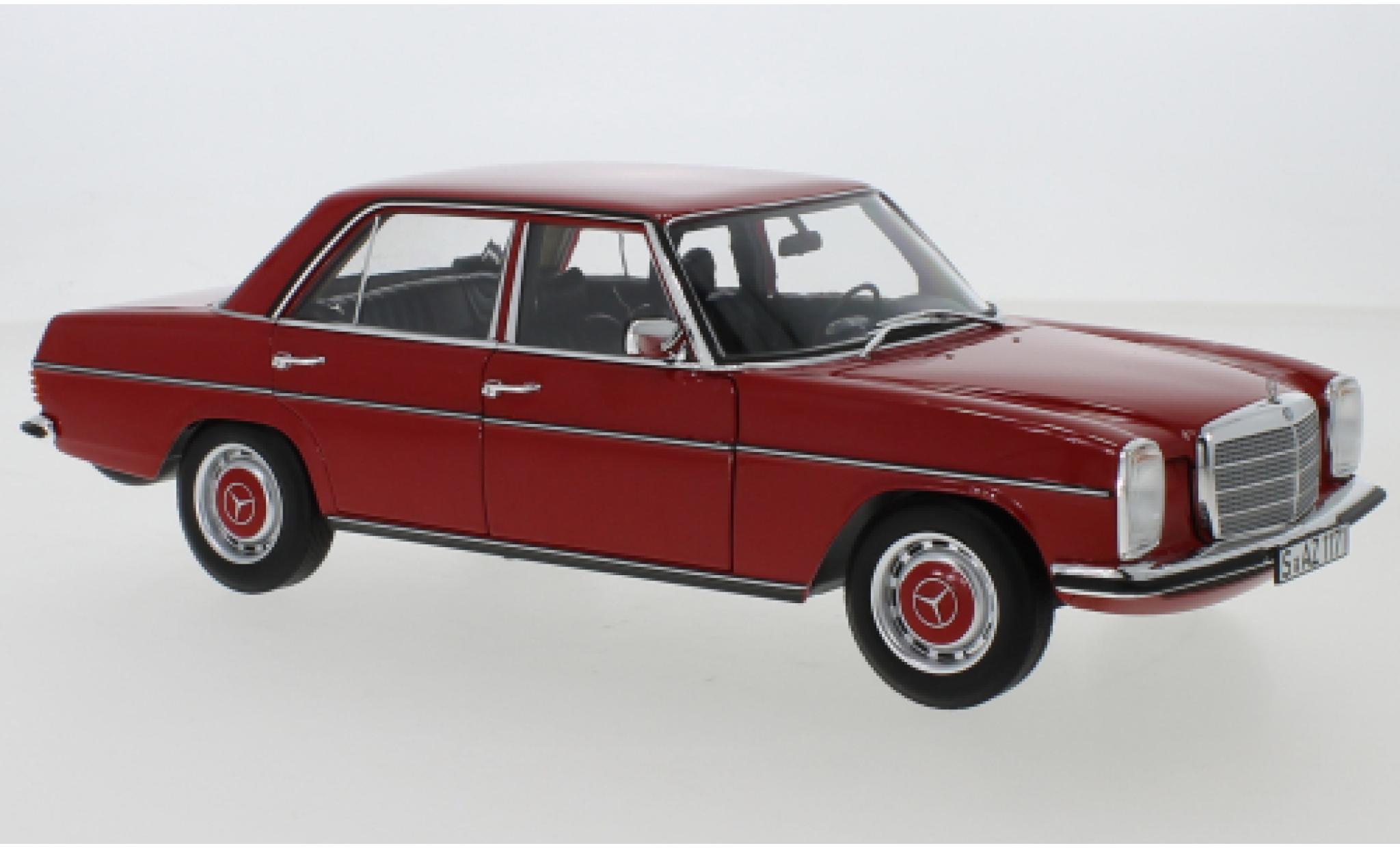 Mercedes 200 1/18 Norev /8 (W115) rood 1973 modelauto