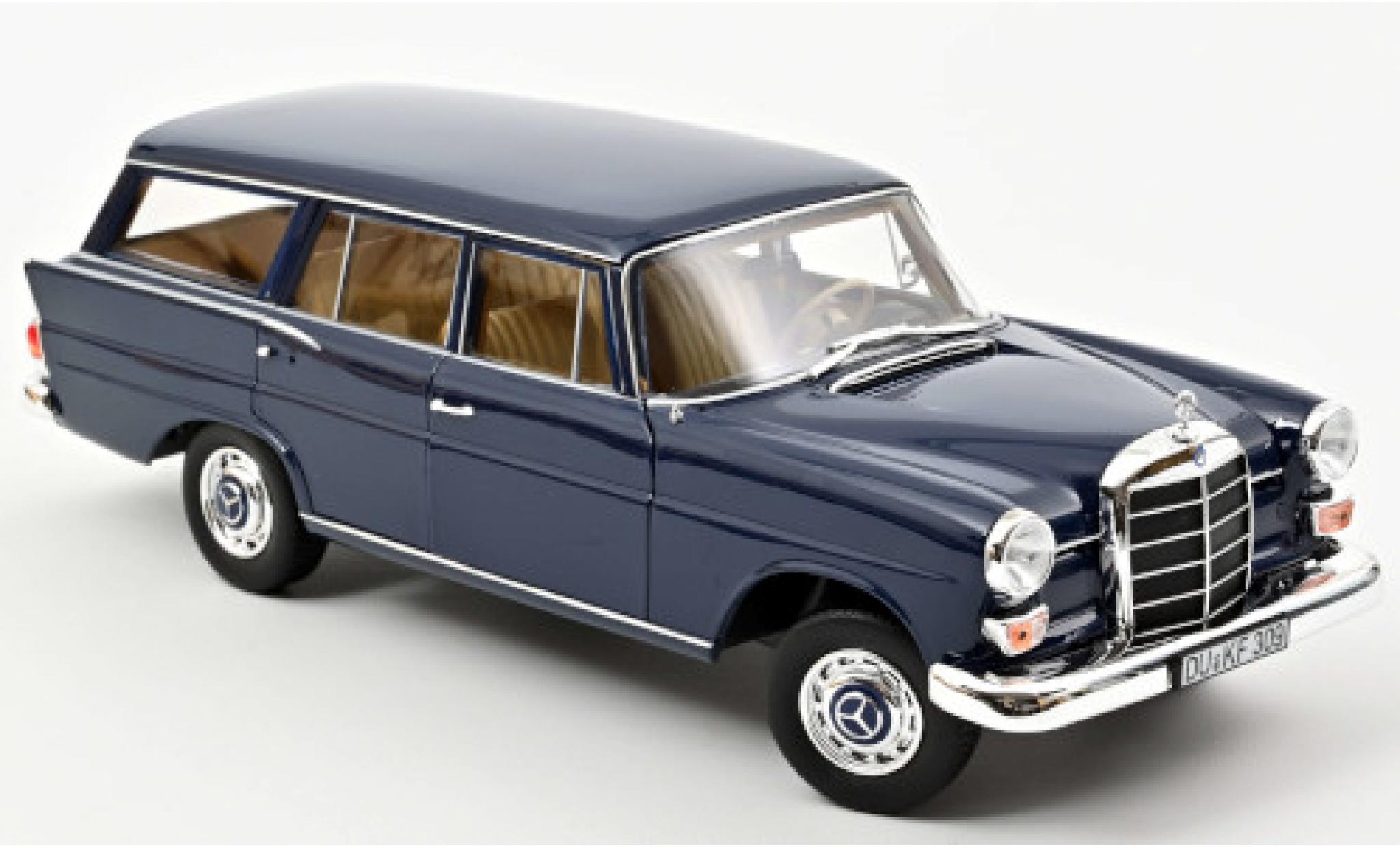 Mercedes 200 1/18 Norev Universal blauw 1966 modelauto