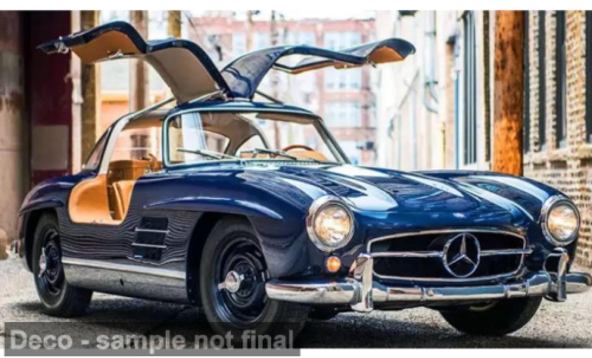 Mercedes 300 1/18 Norev SL blauw 1954 1:18 modelauto