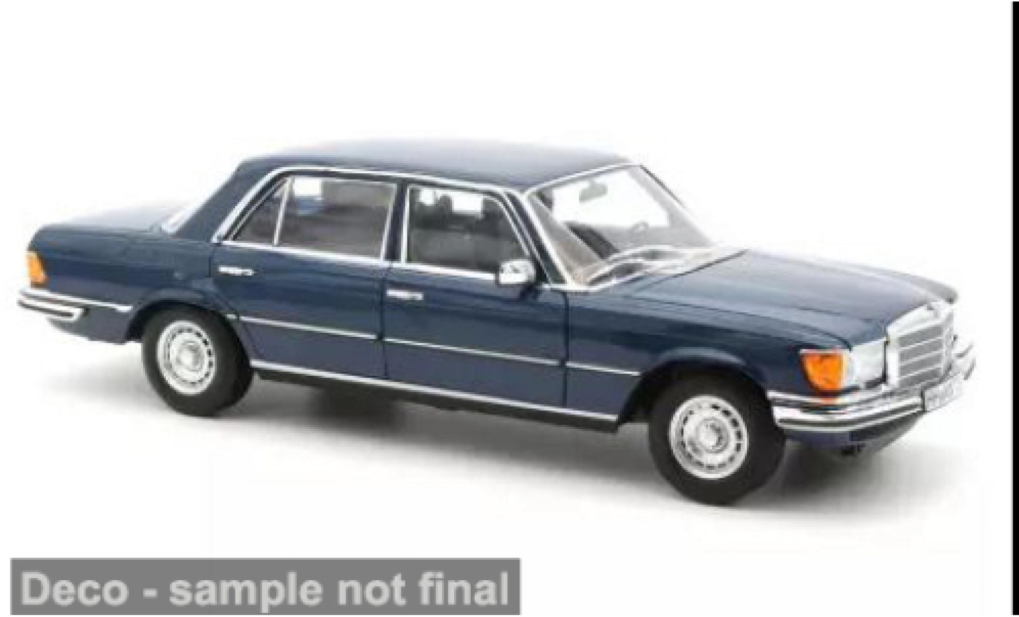 Mercedes 350 1/18 Norev SEL blauw 1979 1:18 modelauto