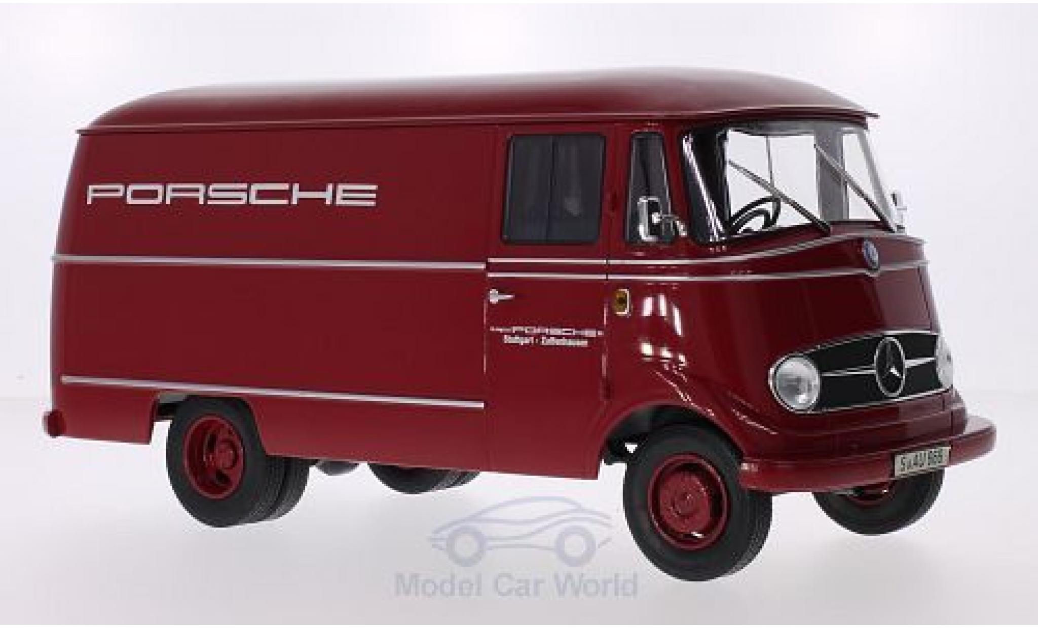 Mercedes L319 1/18 Norev Porsche Renndienst 1955 T&uuml;ren und Hauben geschlossen modelauto