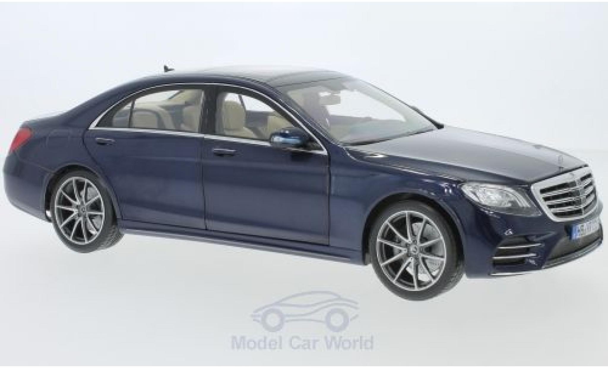 Mercedes CLA 1/18 Norev S-Class AMG-Line metallic blauw 2018 modelauto