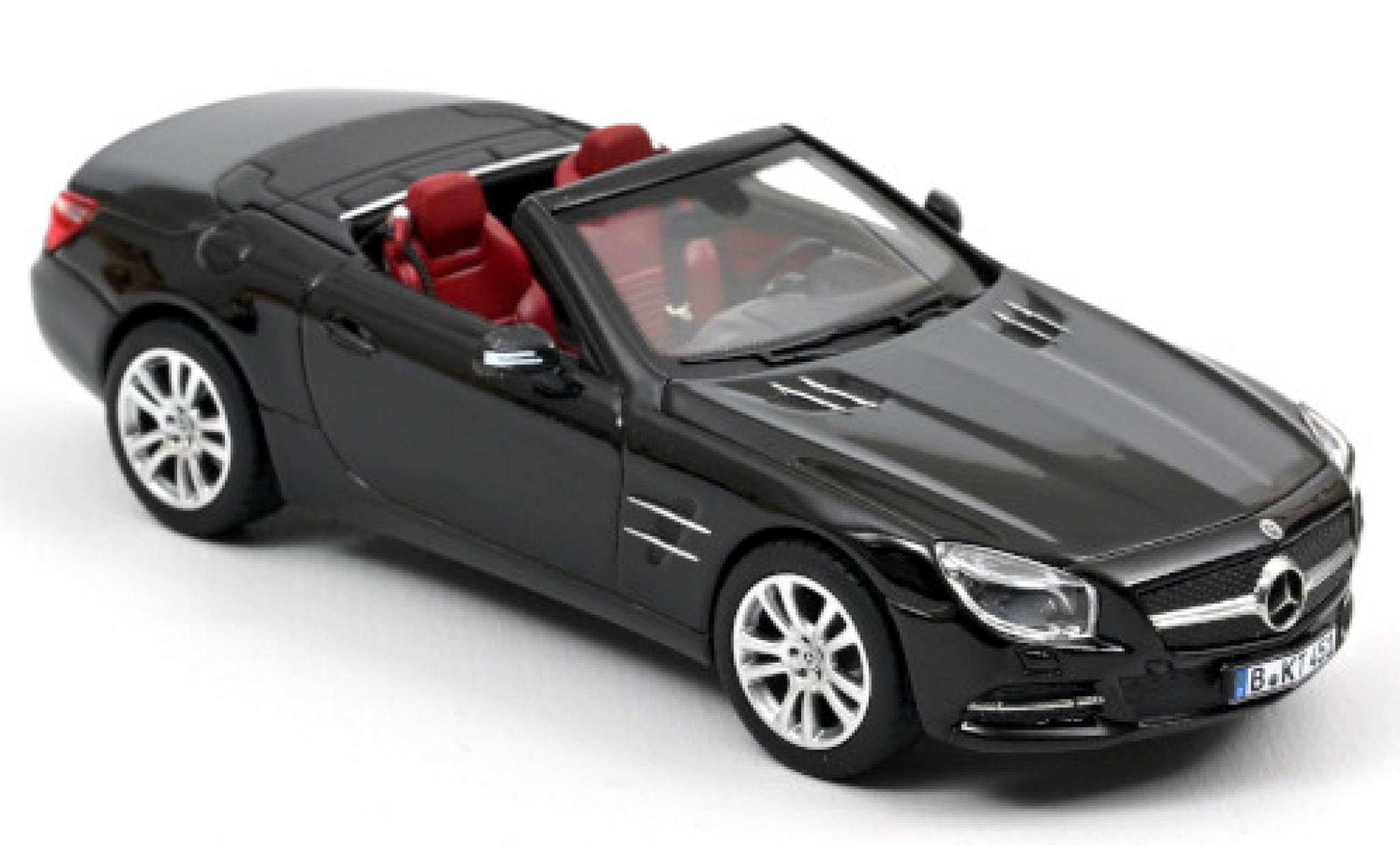 Mercedes Classe SL 1/43 Norev SL 350 (R231) zwart 2012 Hardtop couch&eacute; avec modelauto