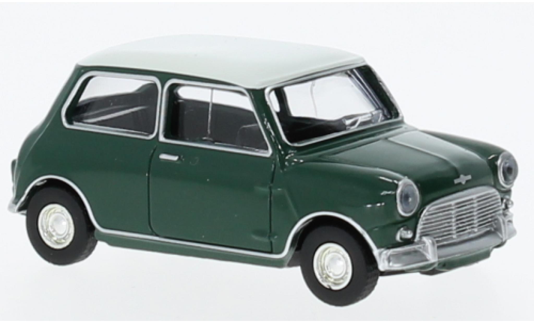 Mini Cooper 1/64 Norev S groen/wit 1964 1:64 modelauto