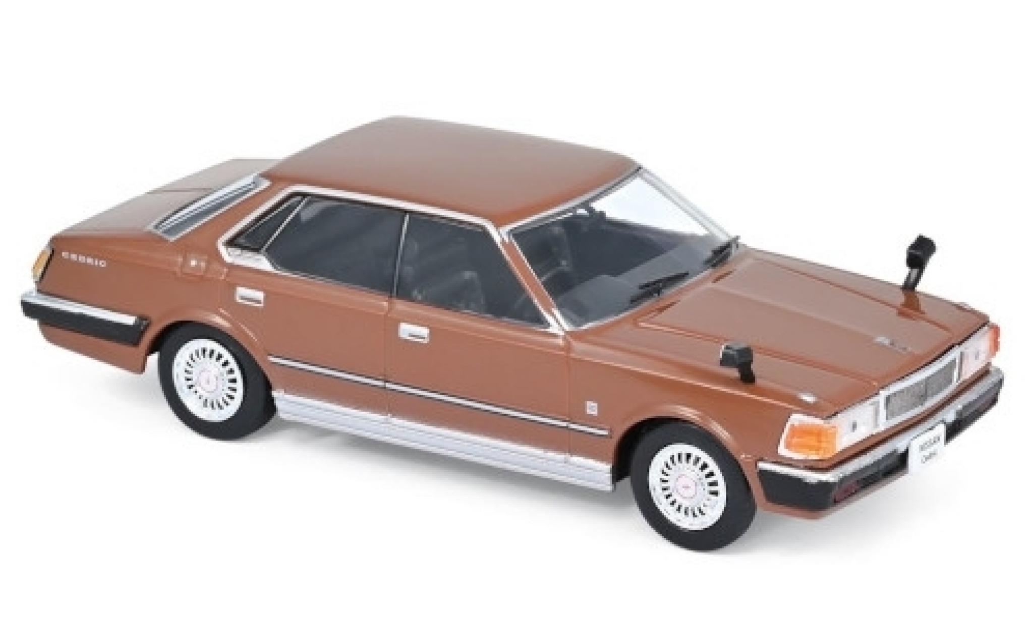 Nissan Cedric 1/43 Norev 430 bruin RHD 1979 modelauto