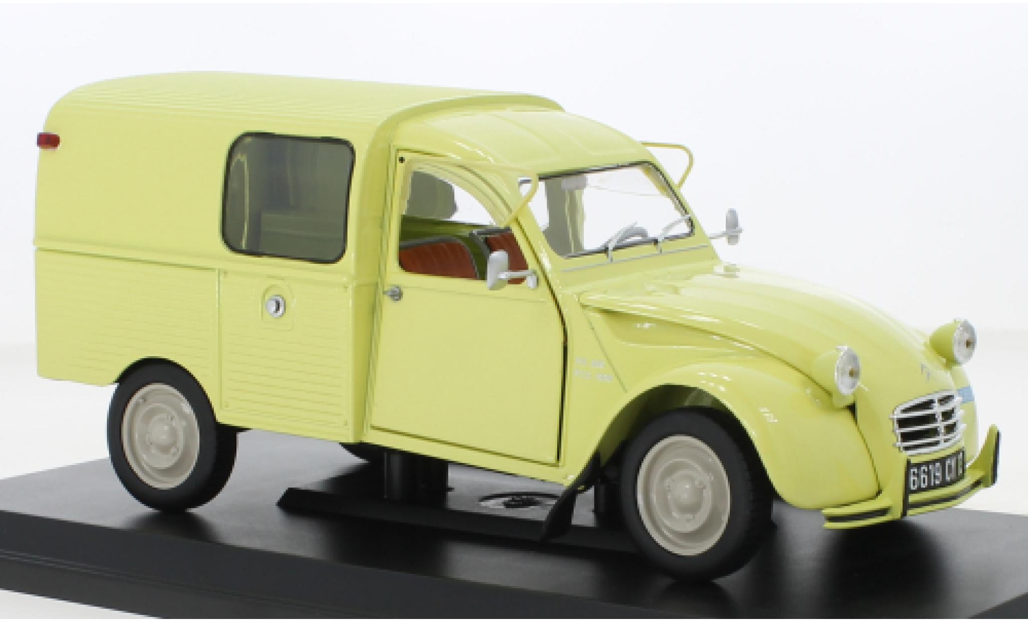Citroen 2CV 1/18 Norev Bestelbusje AK 350 geel 1966 modelauto