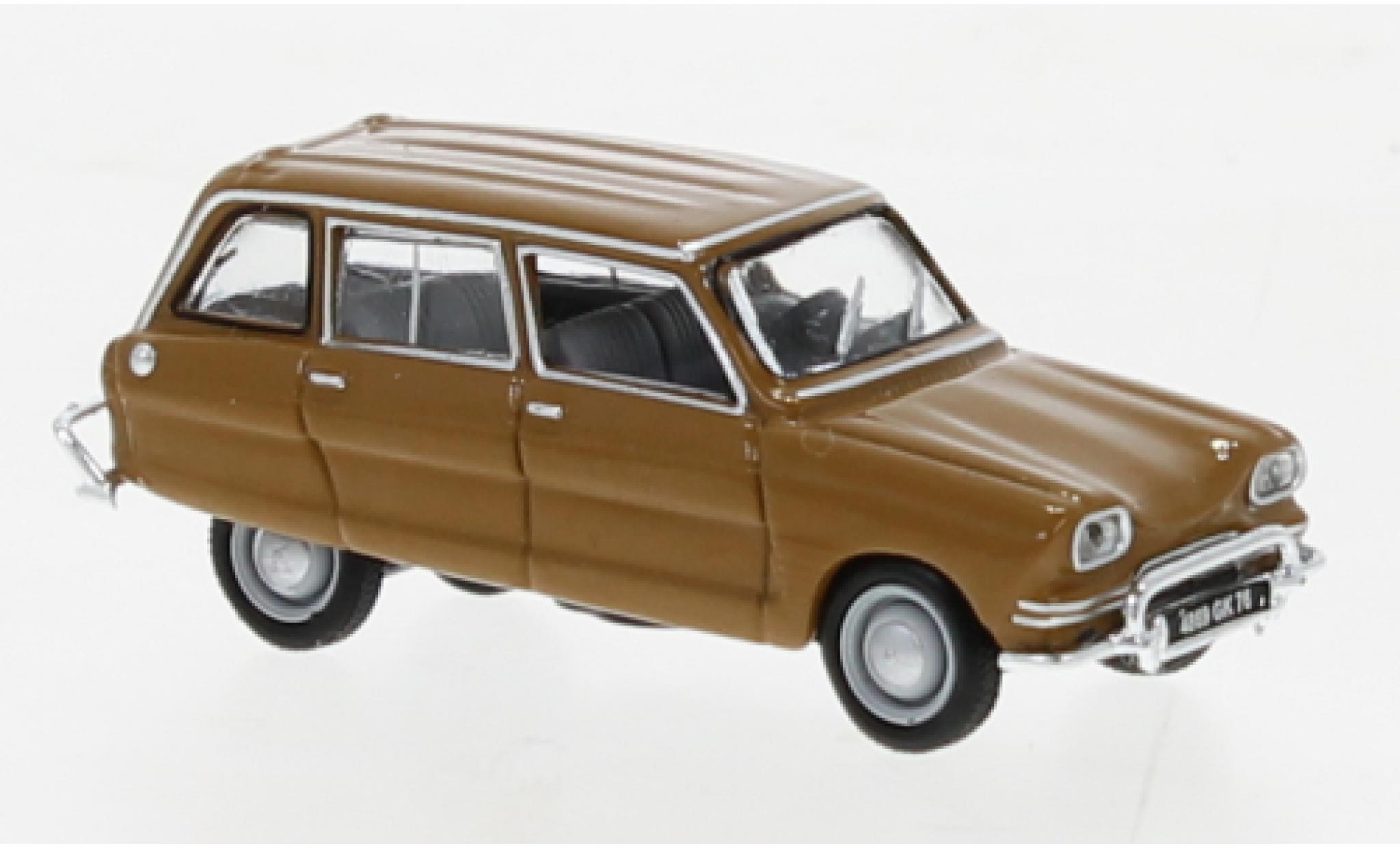 Citroen Ami 6 1/87 Norev Stationwagen bruin 1969 modelauto