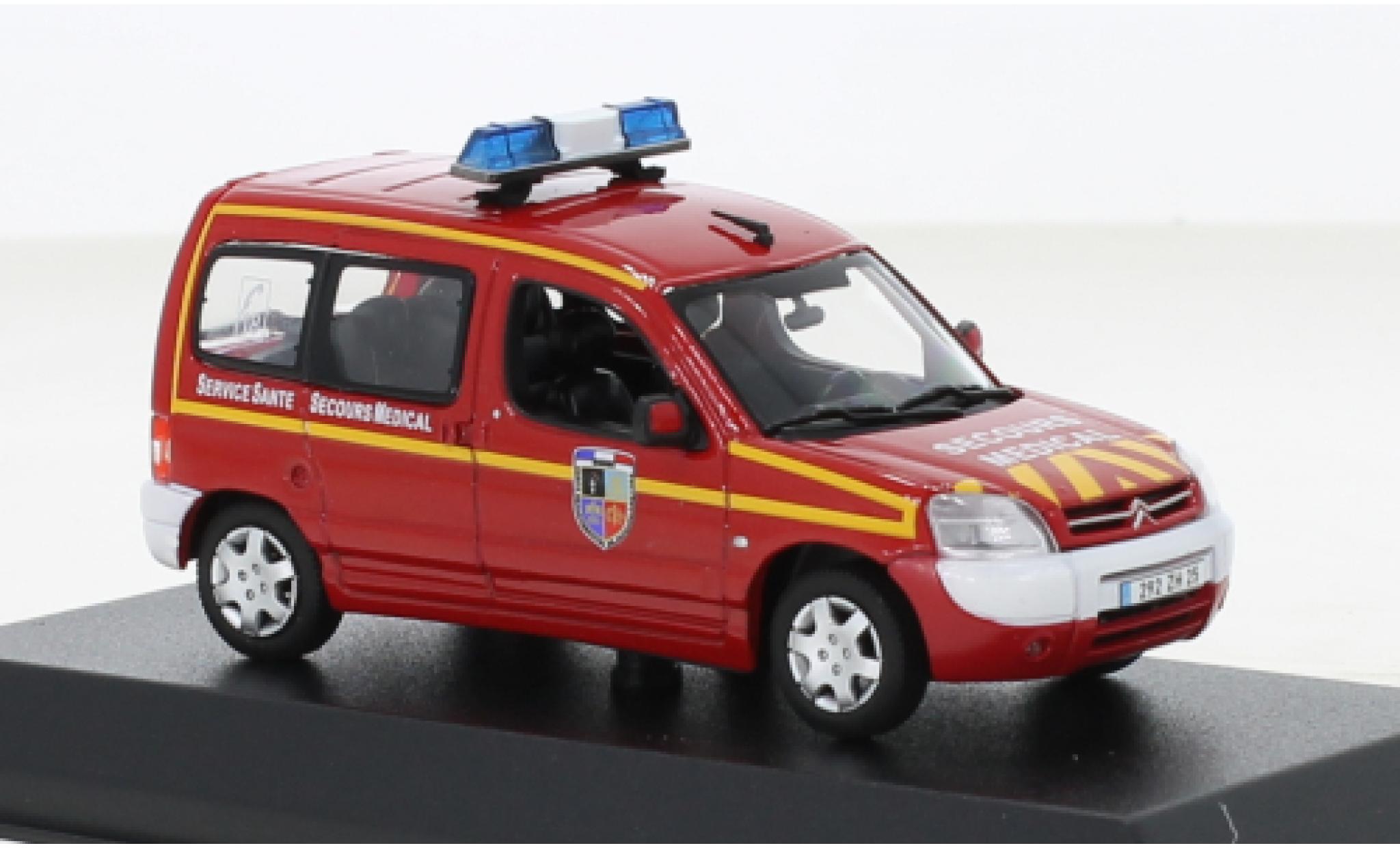 Citroen Berlingo 1/43 Norev Brandweer Secours Medical (F) 2004 modelauto