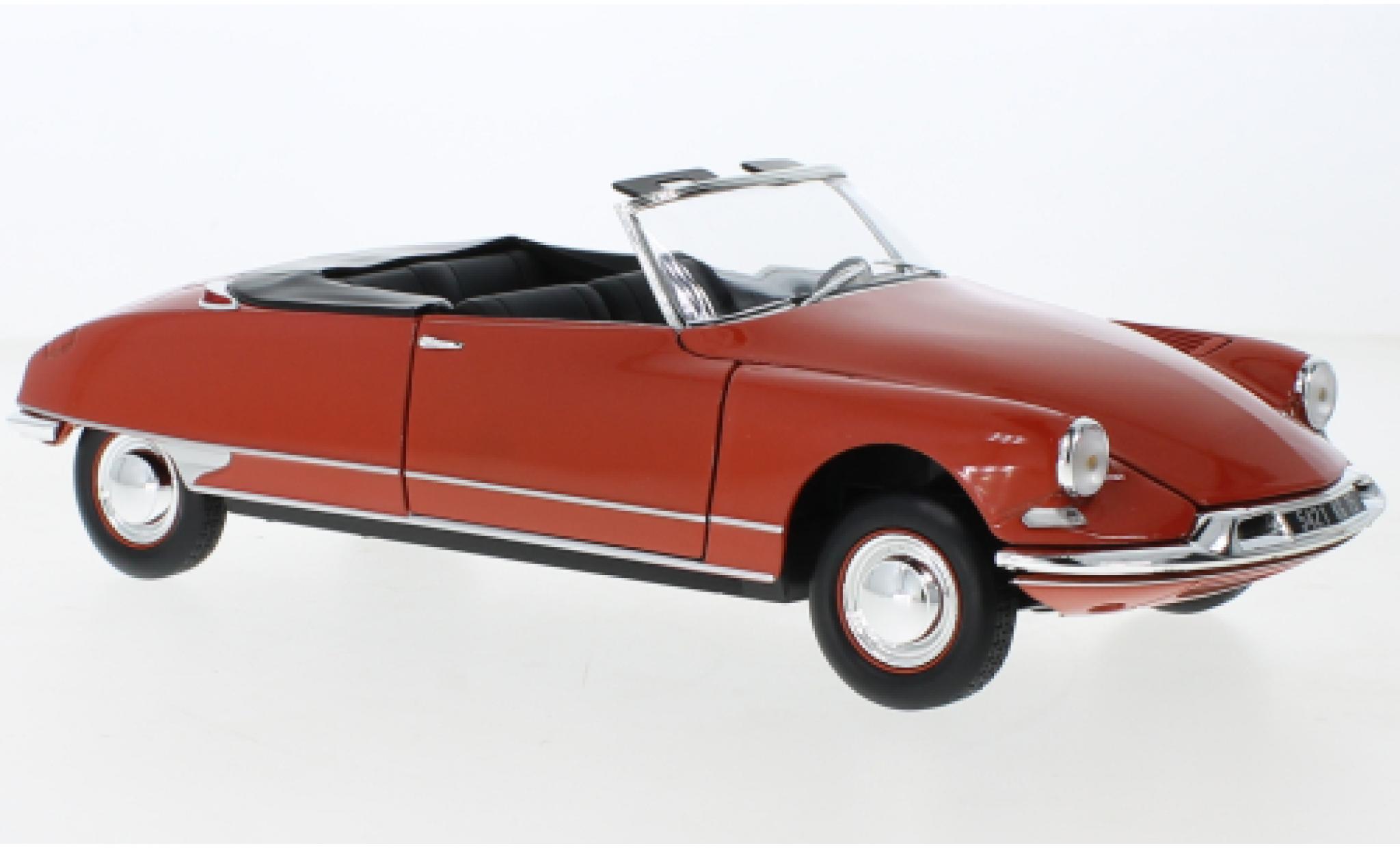 Citroen DS 1/18 Norev 19 cabriolet rood 1961 modelauto