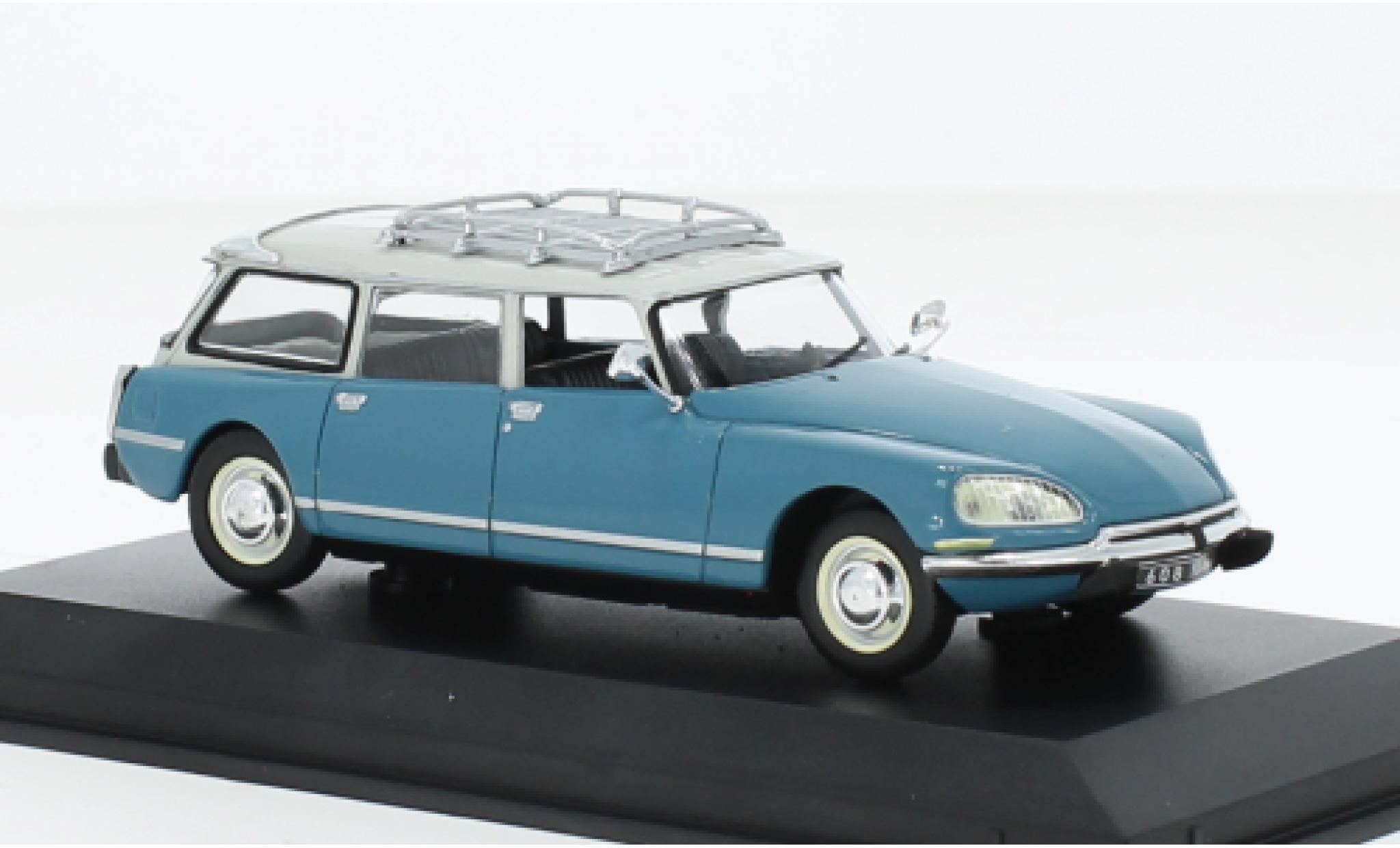 Citroen DS 1/43 Norev 23 Stationwagen blauw clair/grijs clair 1974 modelauto