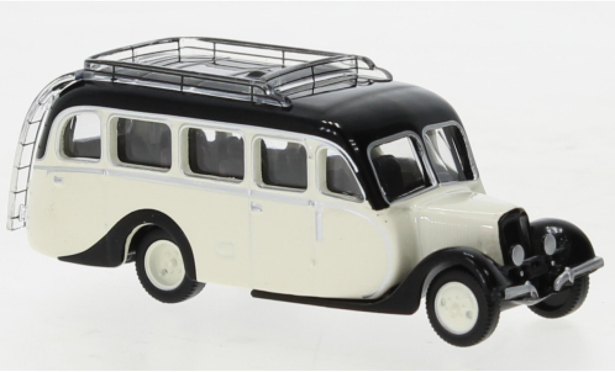 Citroen U23 1/87 Norev Autocar beige/zwart 1947 modelauto